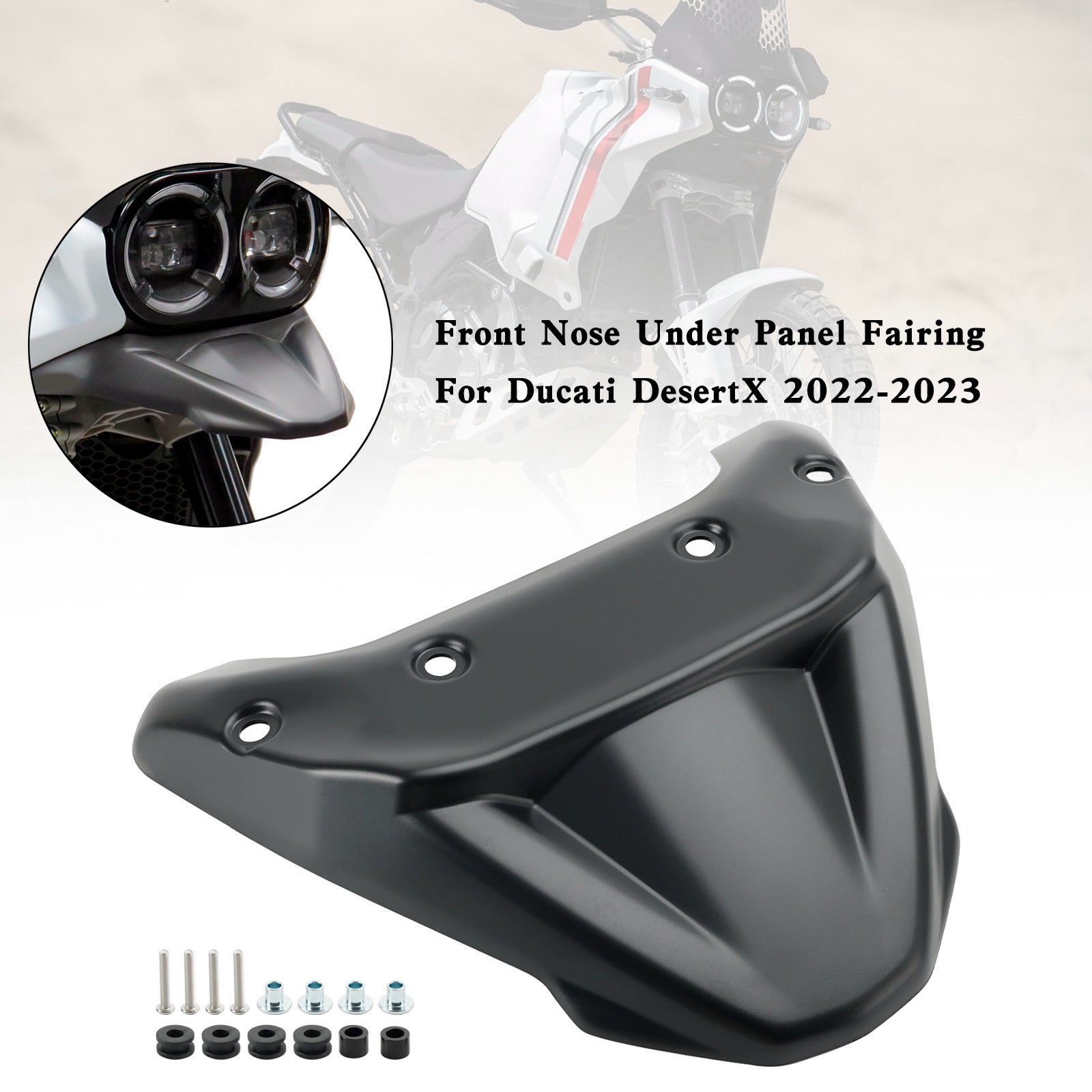 2022-2023 Ducati Desert x Front Fender Näbbläppnäskonskydd spoilers