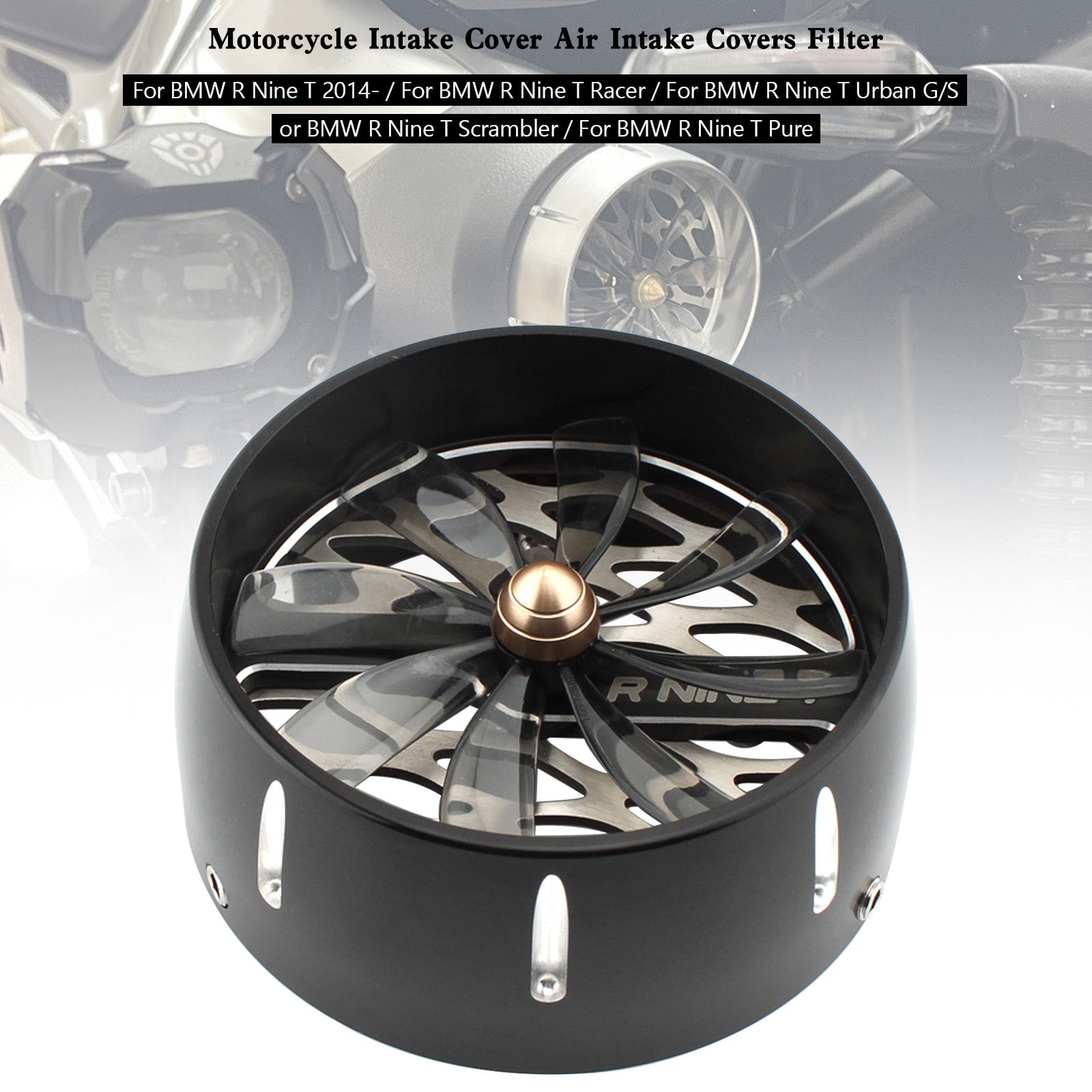 Cubierta de entrada de aire cubre filtro para BMW R Ninet Ninet R9T