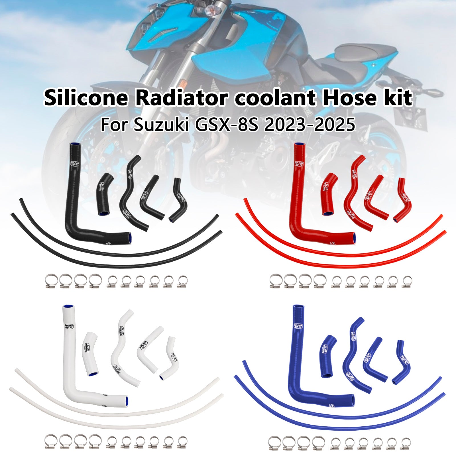 2023-2025 Suzuki GSX-8S Silicone Radiator coolant Hose