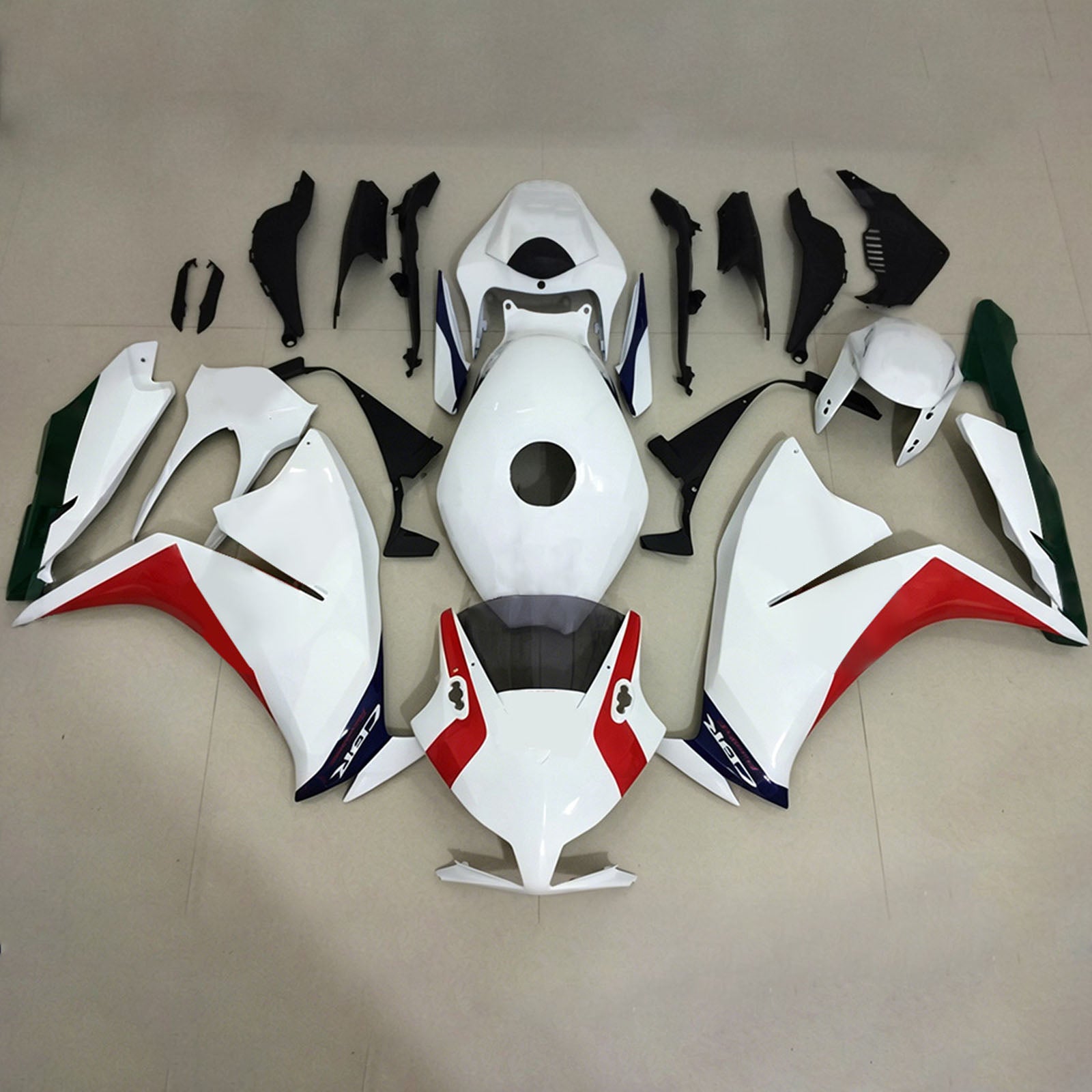 Amotopart 2012-2016 Honda CBR1000RR White/Red Fairing Kit