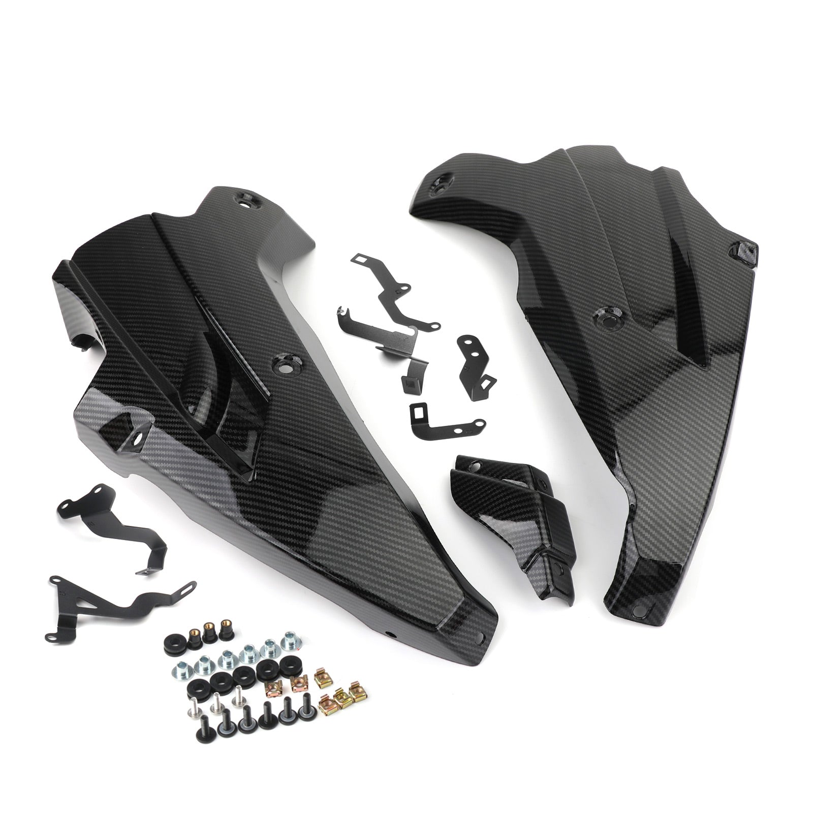 17-19 Kawasaki Z900 lateral capa de carbono inferior