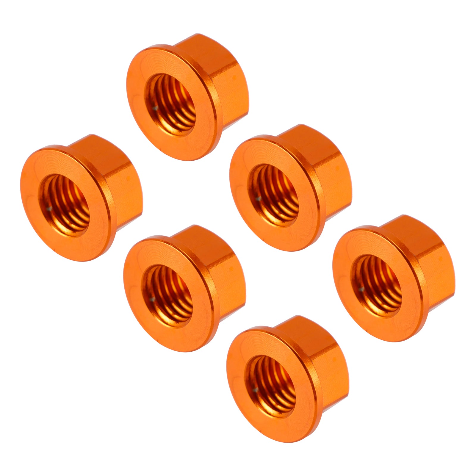04-16 Aprilia RSV RSV4 1000R Factory Rear Sprocket Nut Kit M10x1.5mm Orange