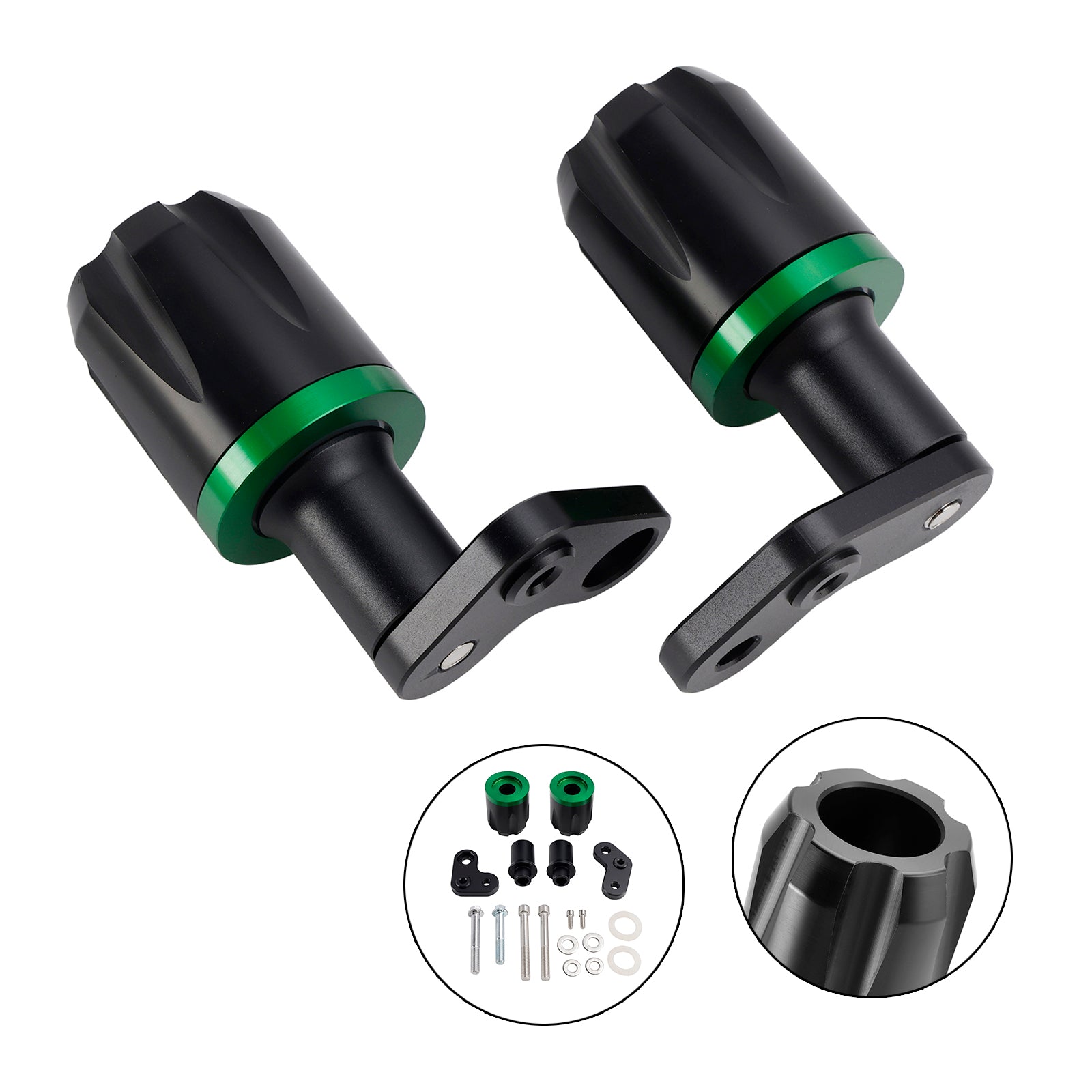 2024-2025 KAWASAKI ZX-6R ZX 6R CNC Anti-Crash Frame Sliders Protector Green