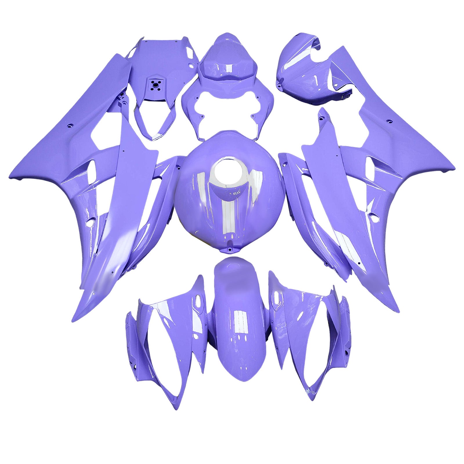 Amotopart 2006-2007 Yamaha YZF-R6 Light Purple Fairing Kit