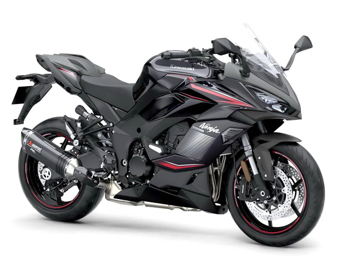 Amotopart 2020-2025 Kawasaki Z1000SX Ninja 1000SX/1100SX Black White Line Fairing Kit