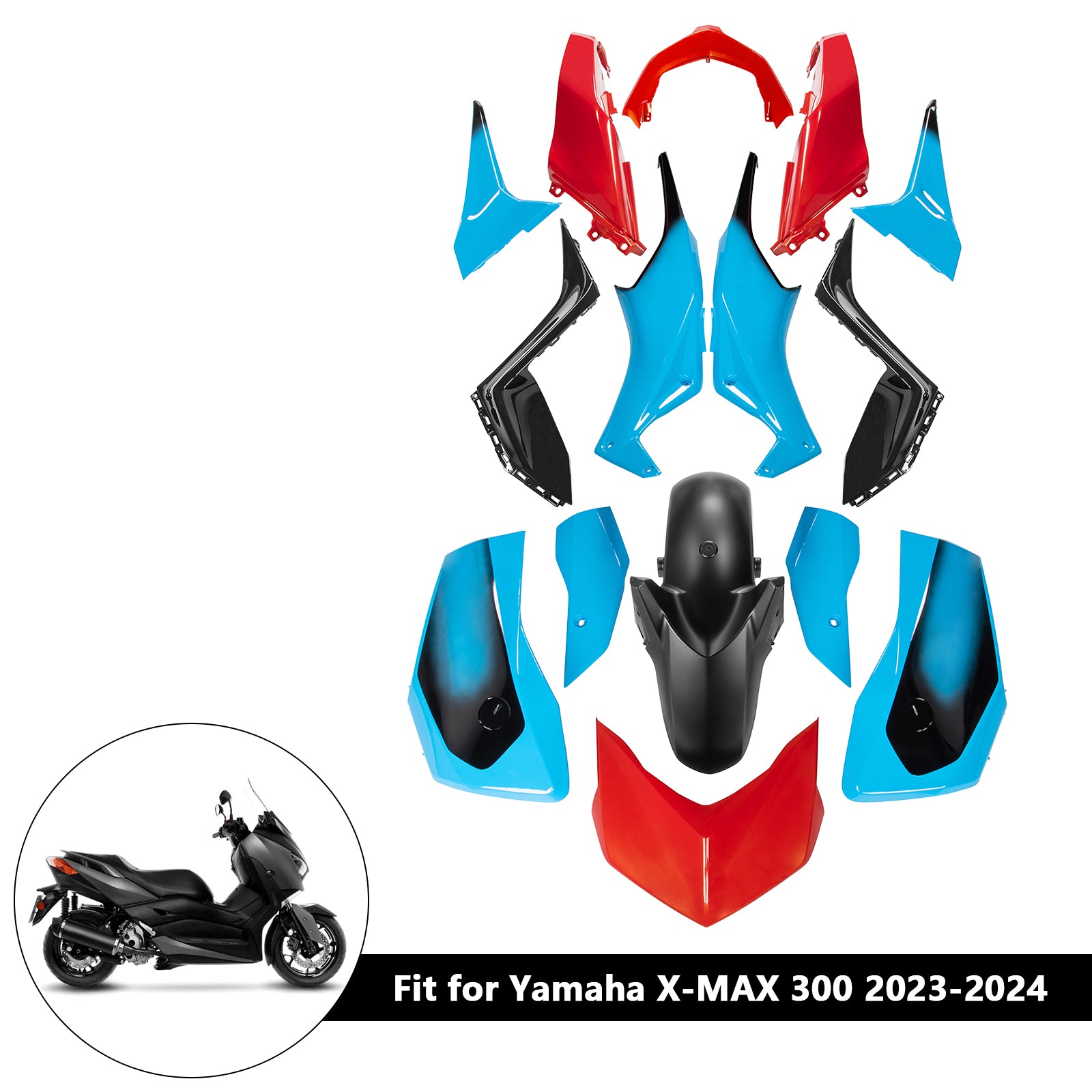 Amotopart 2023-2024 Yamaha x Max 300 Kit de carénage