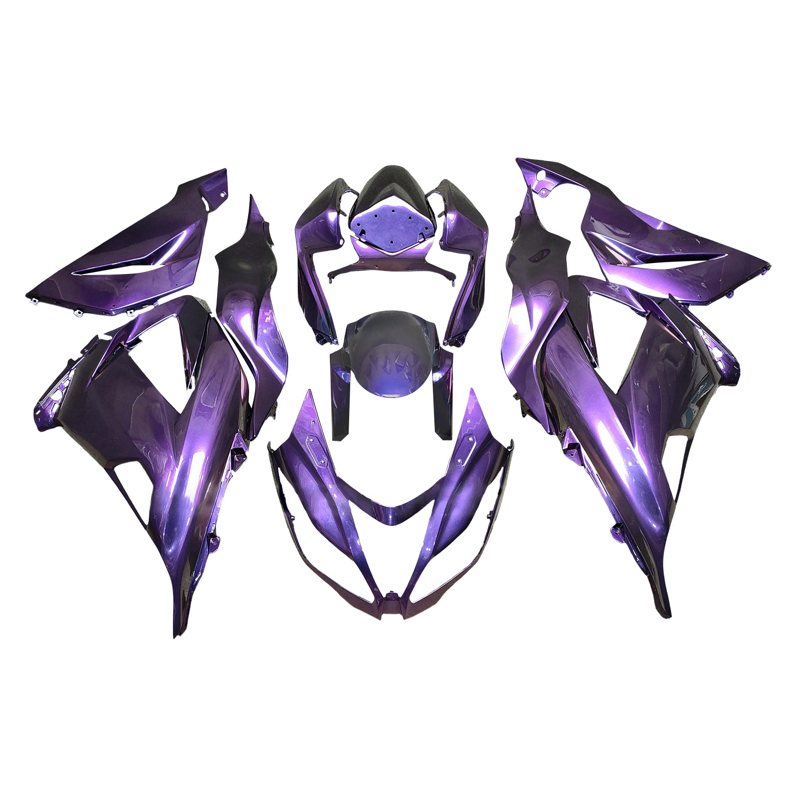 Amotopart 2013-2018 Kawasaki ZX6R 636 Purple Fairing Kit