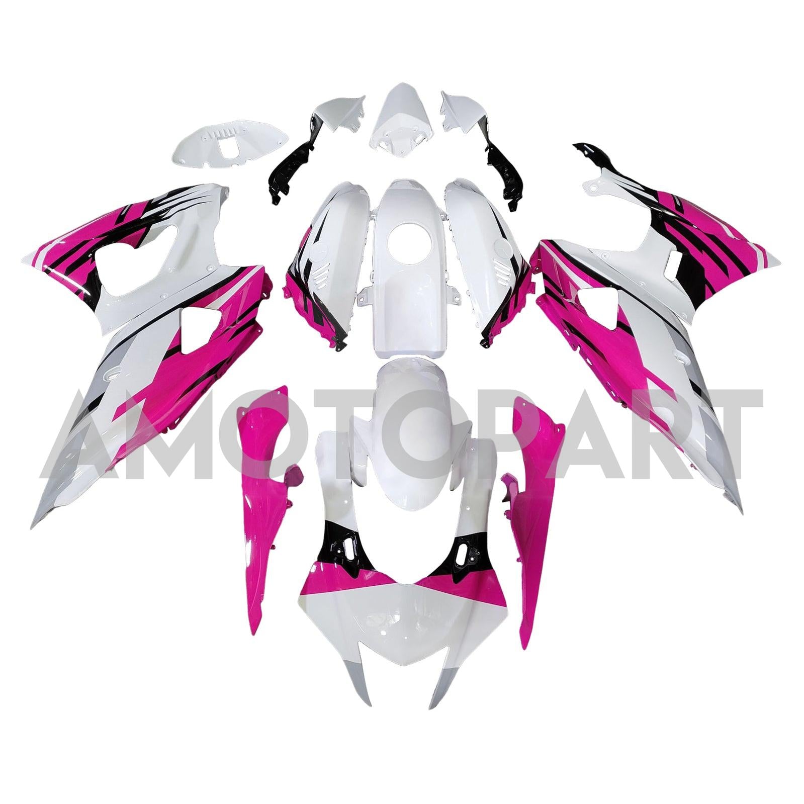 Amotopart 2021-2025 Yamaha YZF-R7 Pink White Fairing Kit