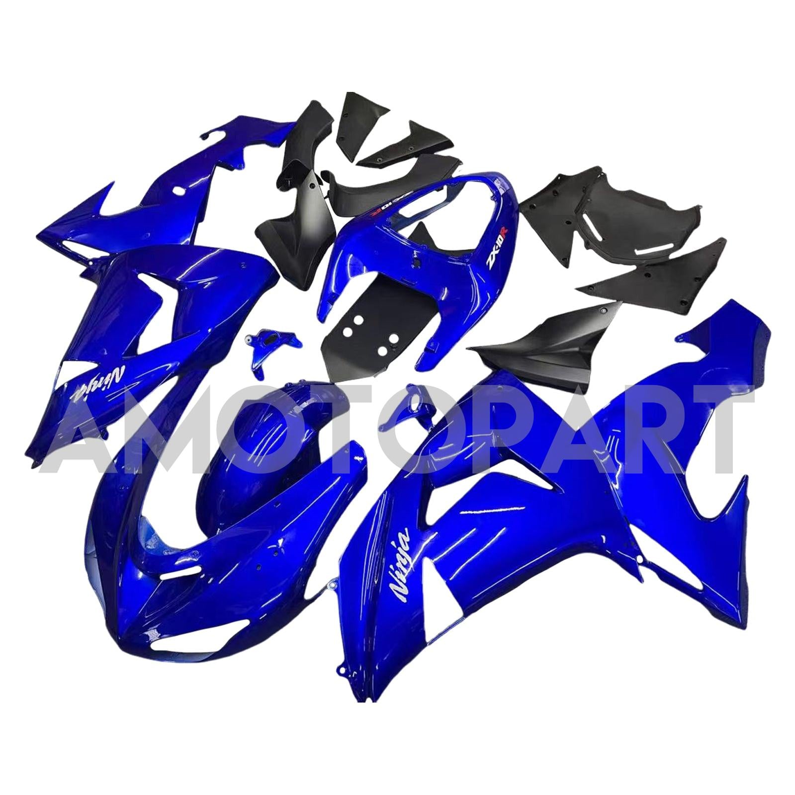 Amotopart 2006-2007 Kawasaki ZX10R Blue Fairing Kit