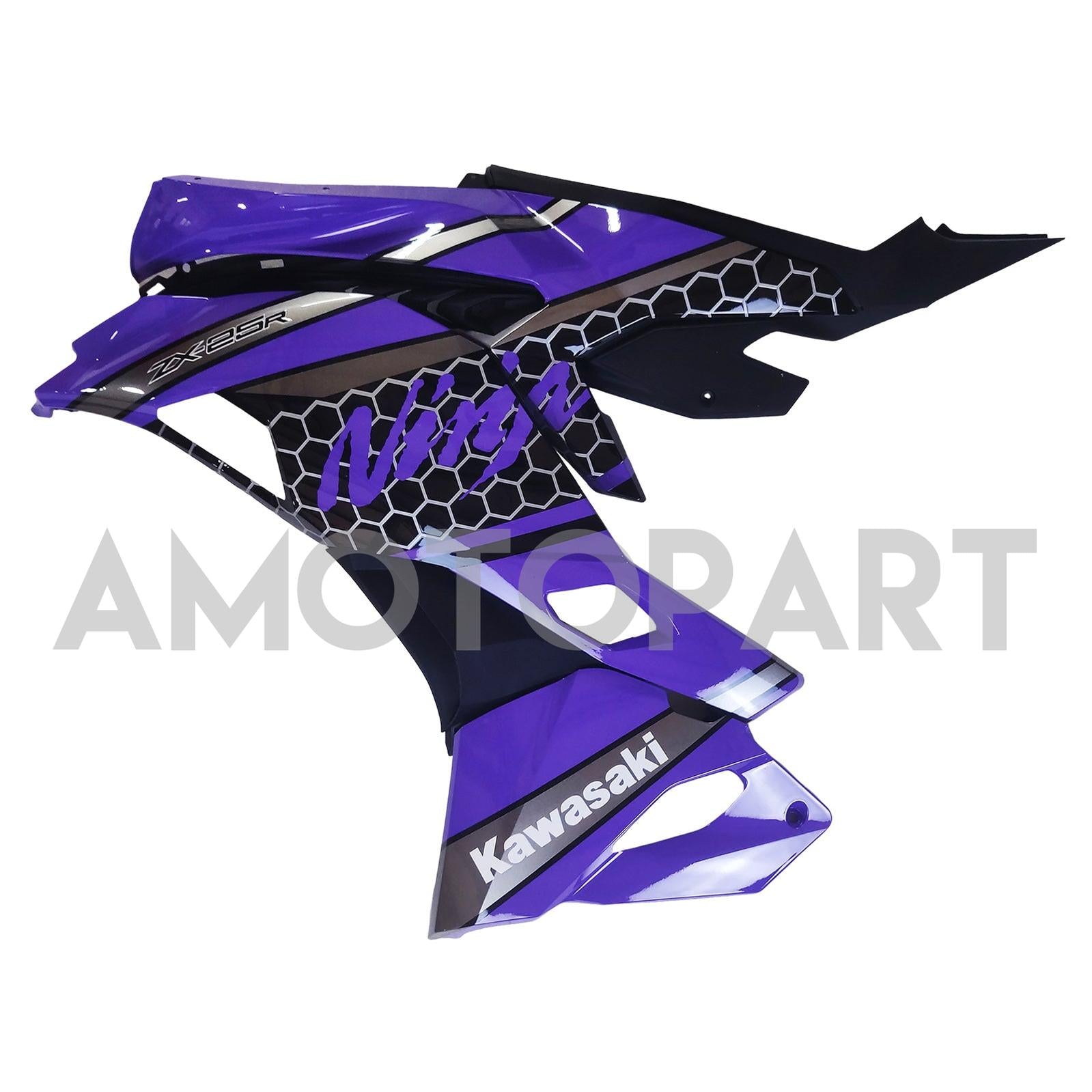 Amotopart Kawasaki 2019-2022 Ninja ZX-25R & 2023–2025 Ninja ZX-4R/ZX-4RR Lila Verkleidungssatz