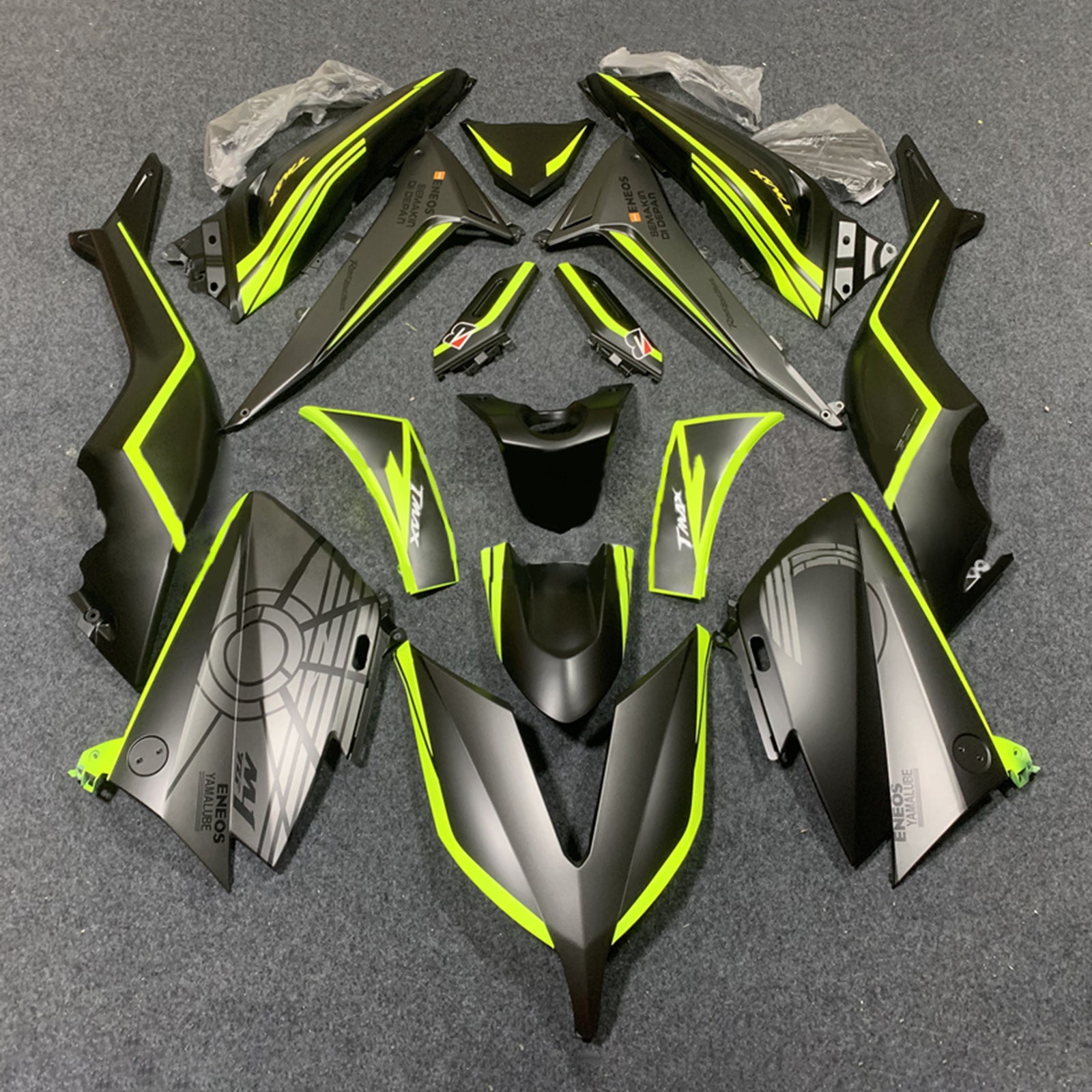 Amotopart 2015-2016 Yamaha T-Max Tmax530 Rairing Mat Black & Yellow Kit