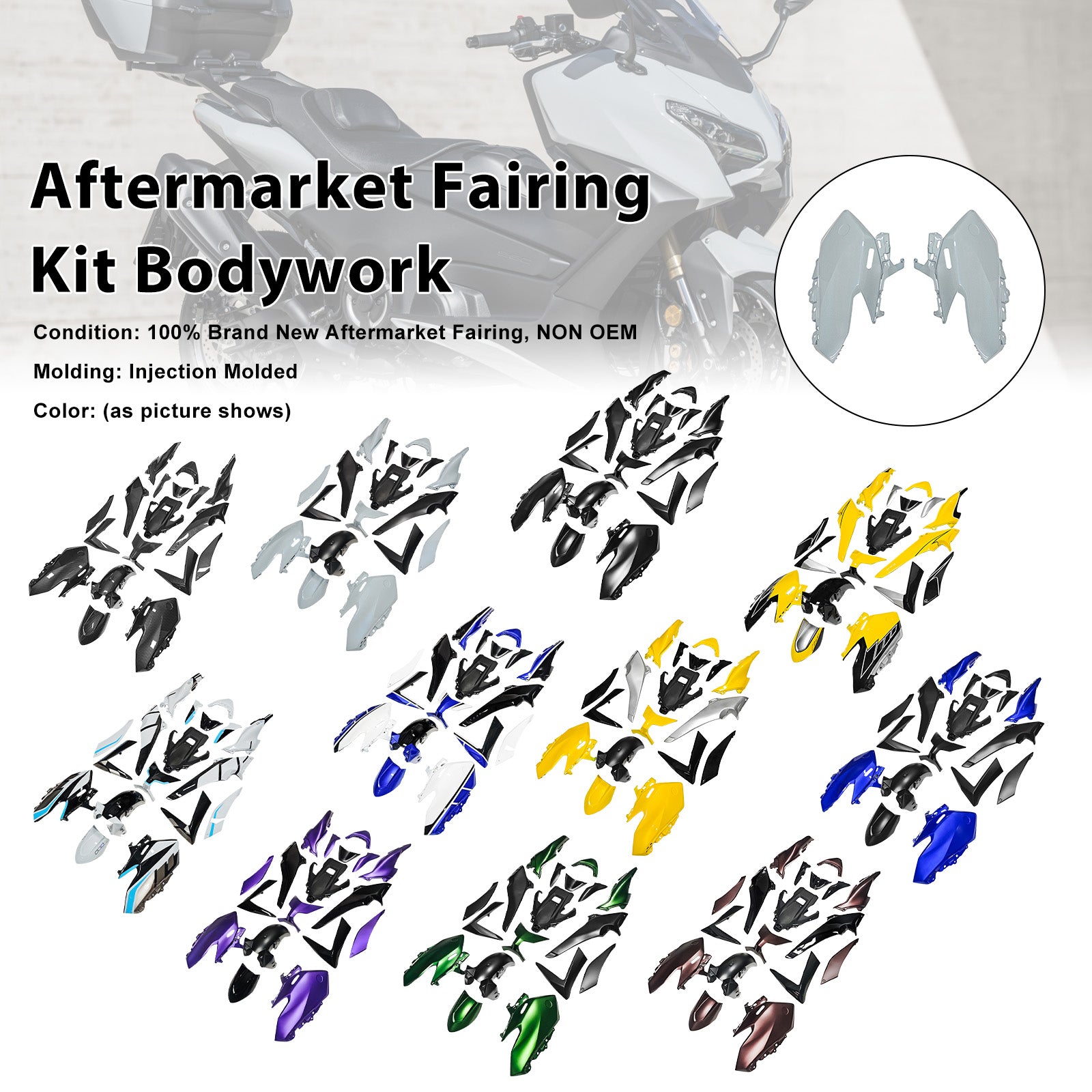 Amotopart 2025-2026 Yamaha TMAX560 Fairing Kit Collection