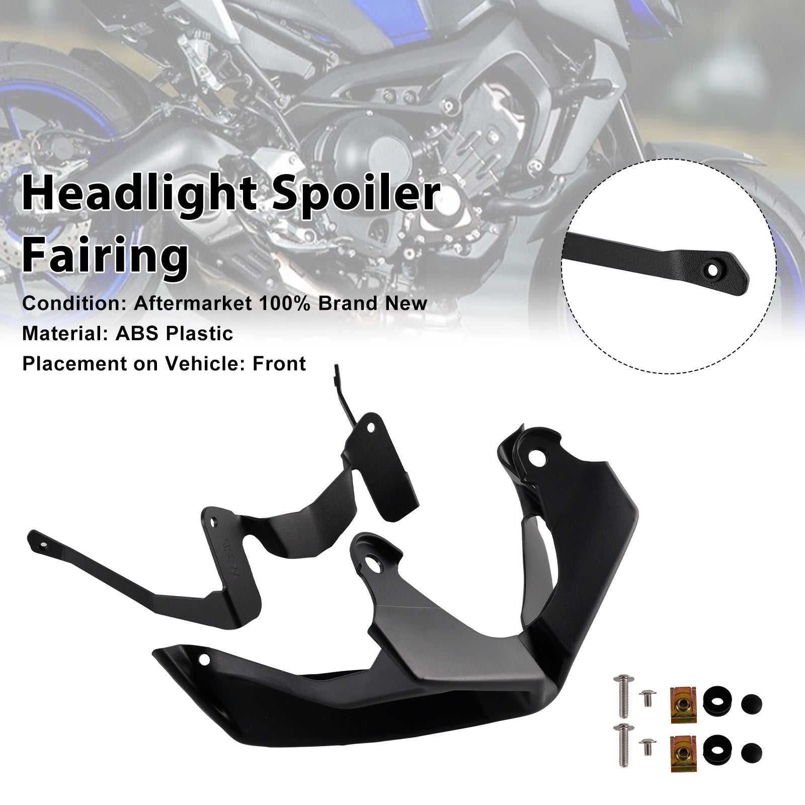 2017-2020 Yamaha MT-09 Front Headlight Winglet Fin Fairing Aerodynamics