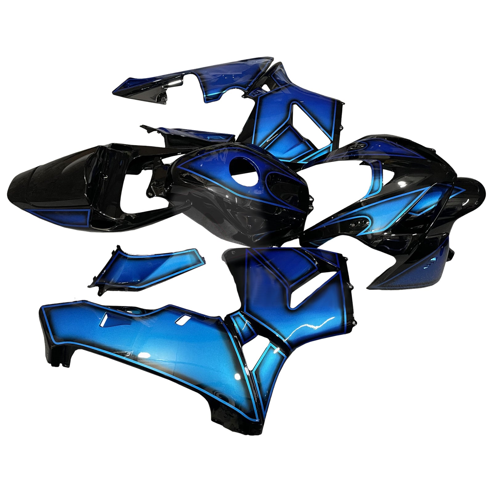 AMOTOPART 2005-2006 Honda CBR600RR Blue Black Abzugskit