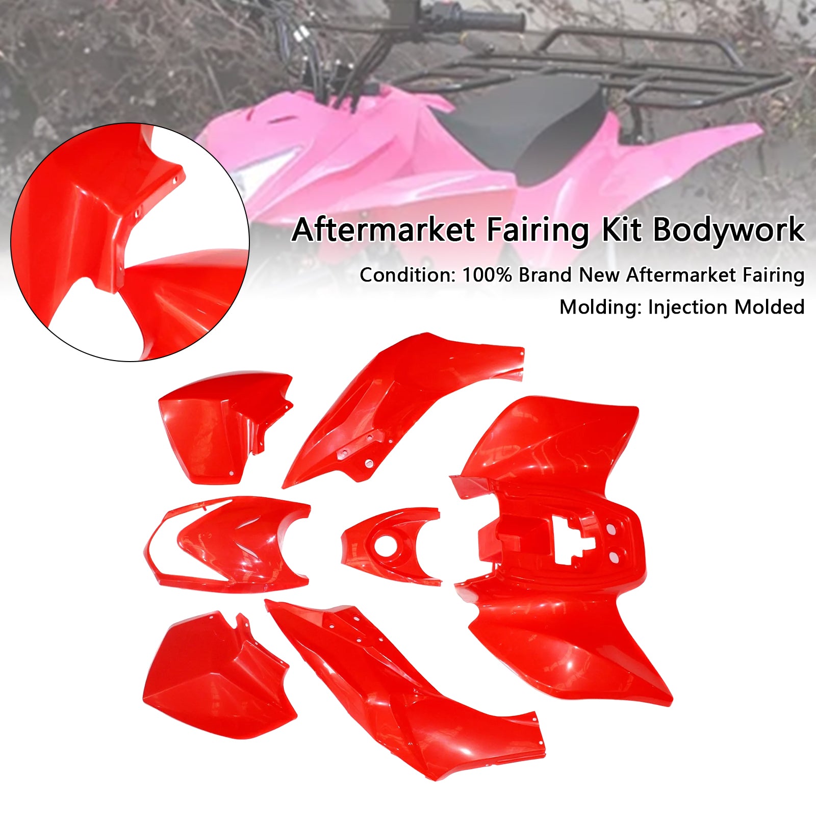 Amotopart for 110cc 125cc Quad Dirt Bike ATV 4 Wheelers Fairing Kit Collection