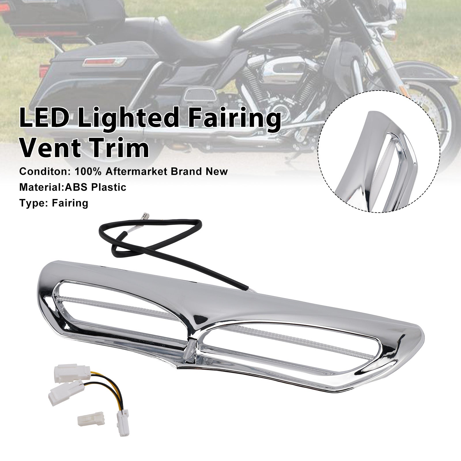 2014-2022 Electra Street Glide FLHTCU LED Lighted Fairing Vent Trim
