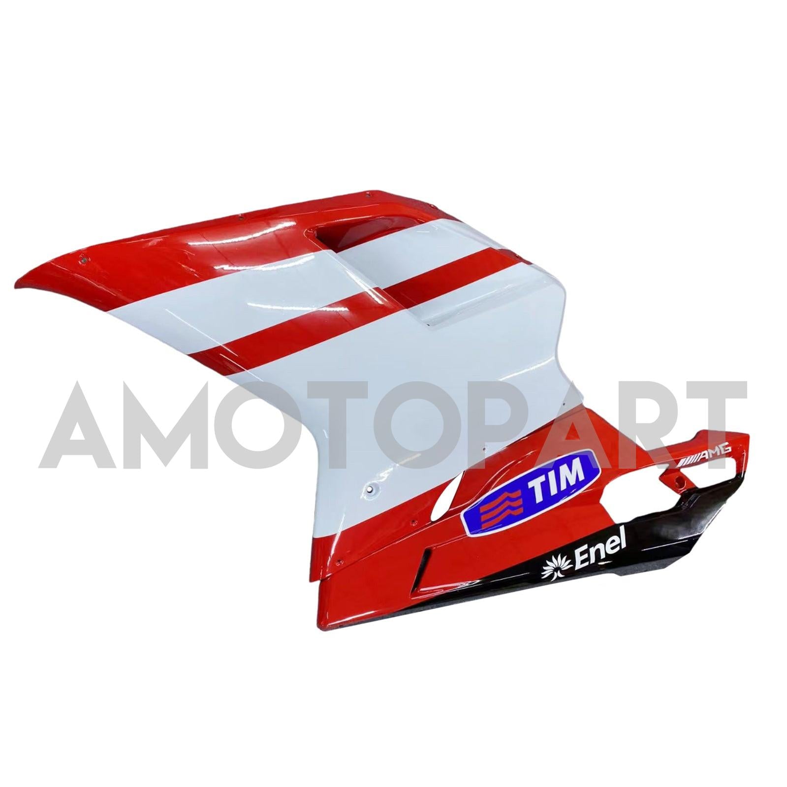 Amotopart All Years Ducati 1098/1198/848 Red White Yellow Fairing Kit