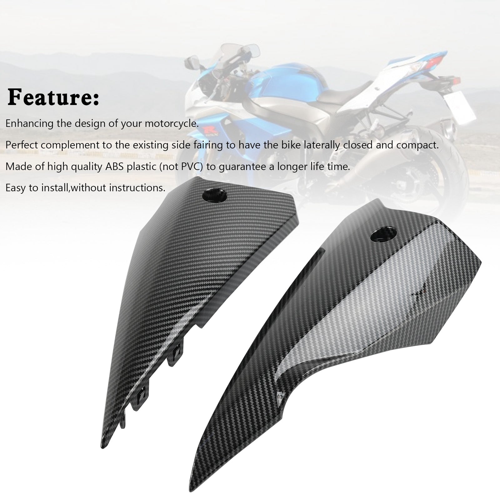 Panneaux de pan de ventre supérieur cavening de côté inférieur pour Suzuki GSX-S 1000 2015-2020