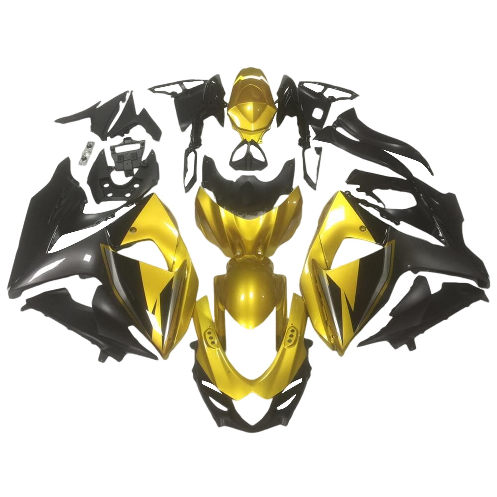 Amotopart 2009–2016 K9 GSXR1000 Suzuki Gold&Schwarzes Verkleidungskit