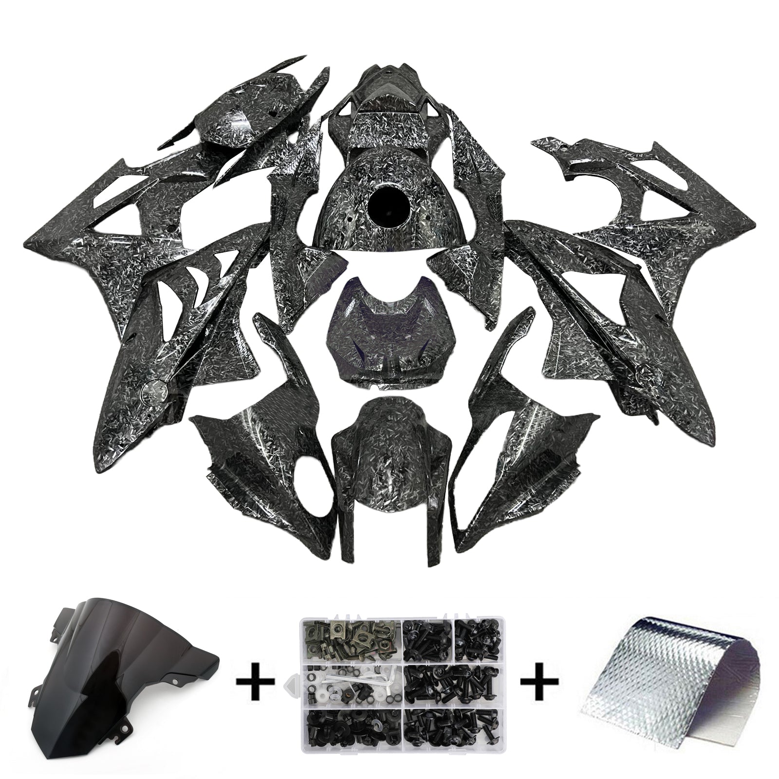 AMOTOPART 2017-2018 BMW S1000RR Kit de carénage de motifs en fibre de carbone forgés BMW