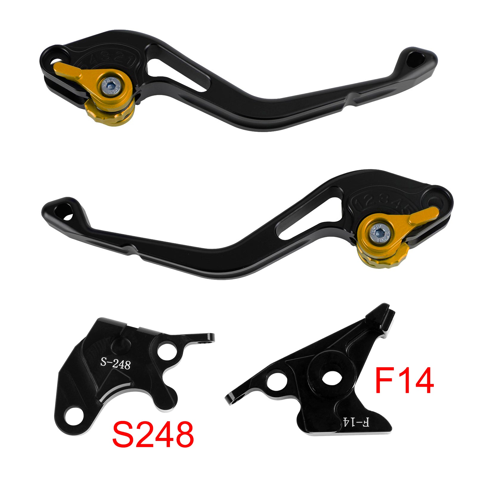 Suzuki GSXR600 750 1000 DL650 GSR600 Gold NOVA alavanca de freio de embreagem curta