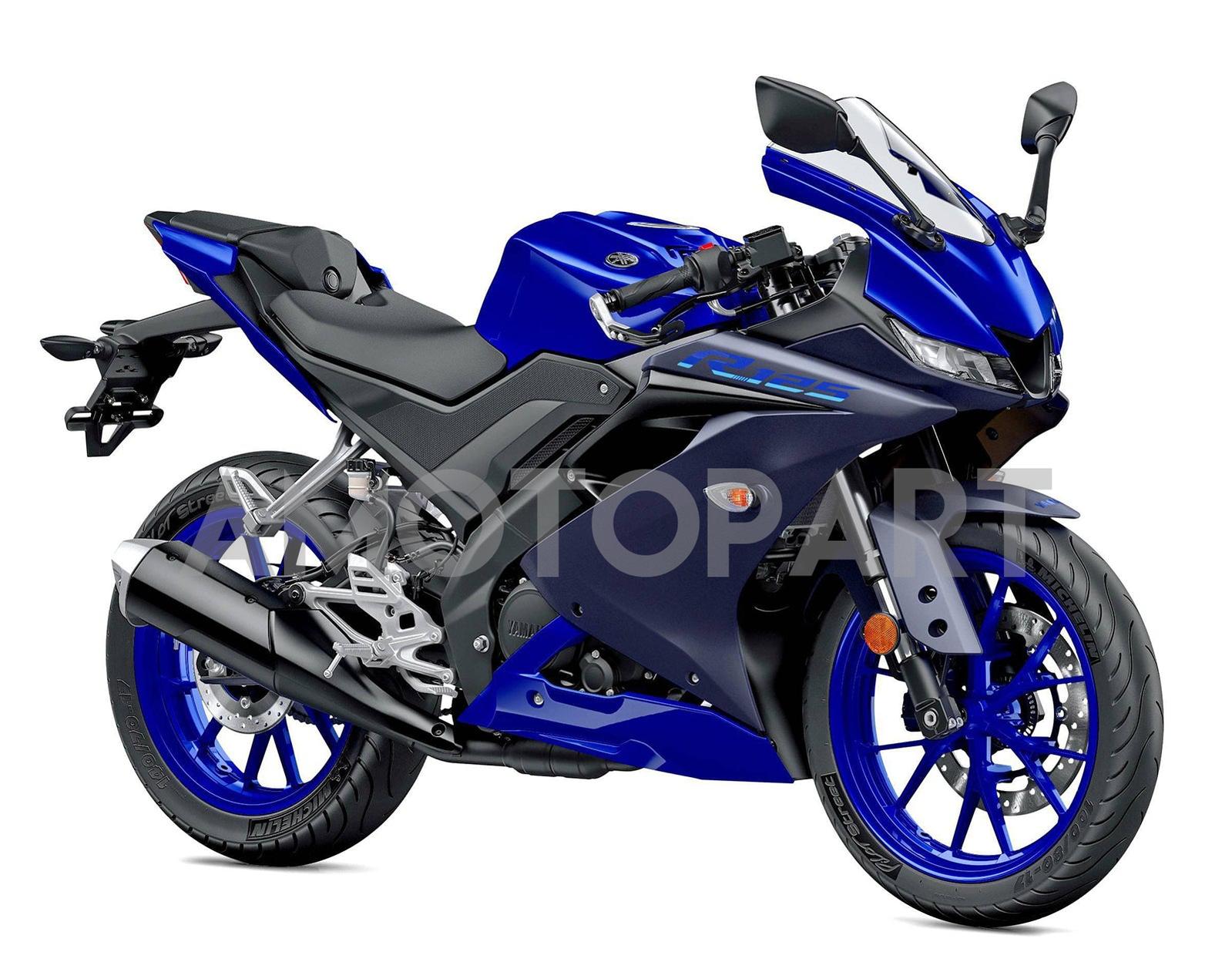 Amotopart 2019-2024 ヤマハ YZF R125 ダークブルー フェアリングキット