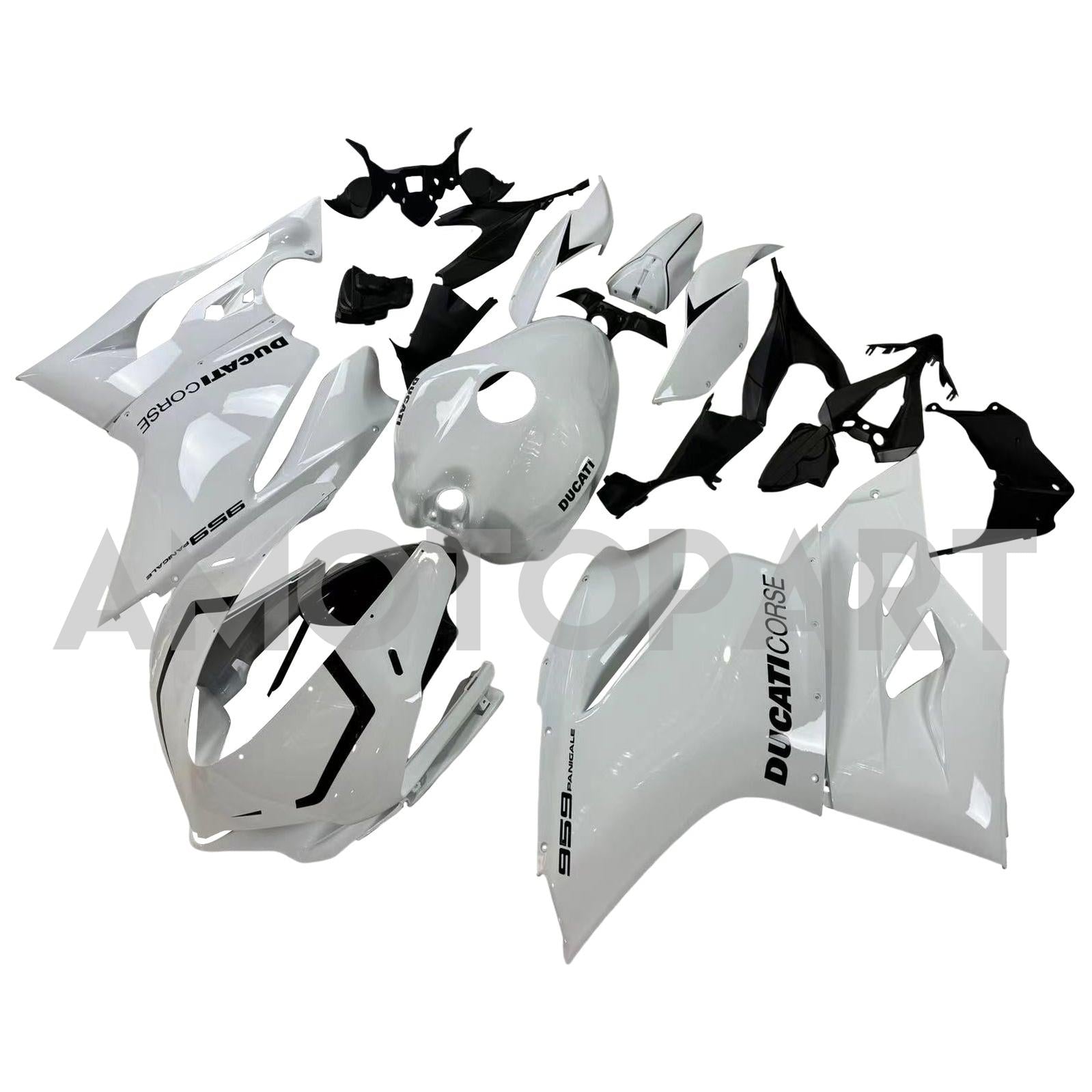 Amotopart 2015-2020 Ducati 959 White Fairing Kit
