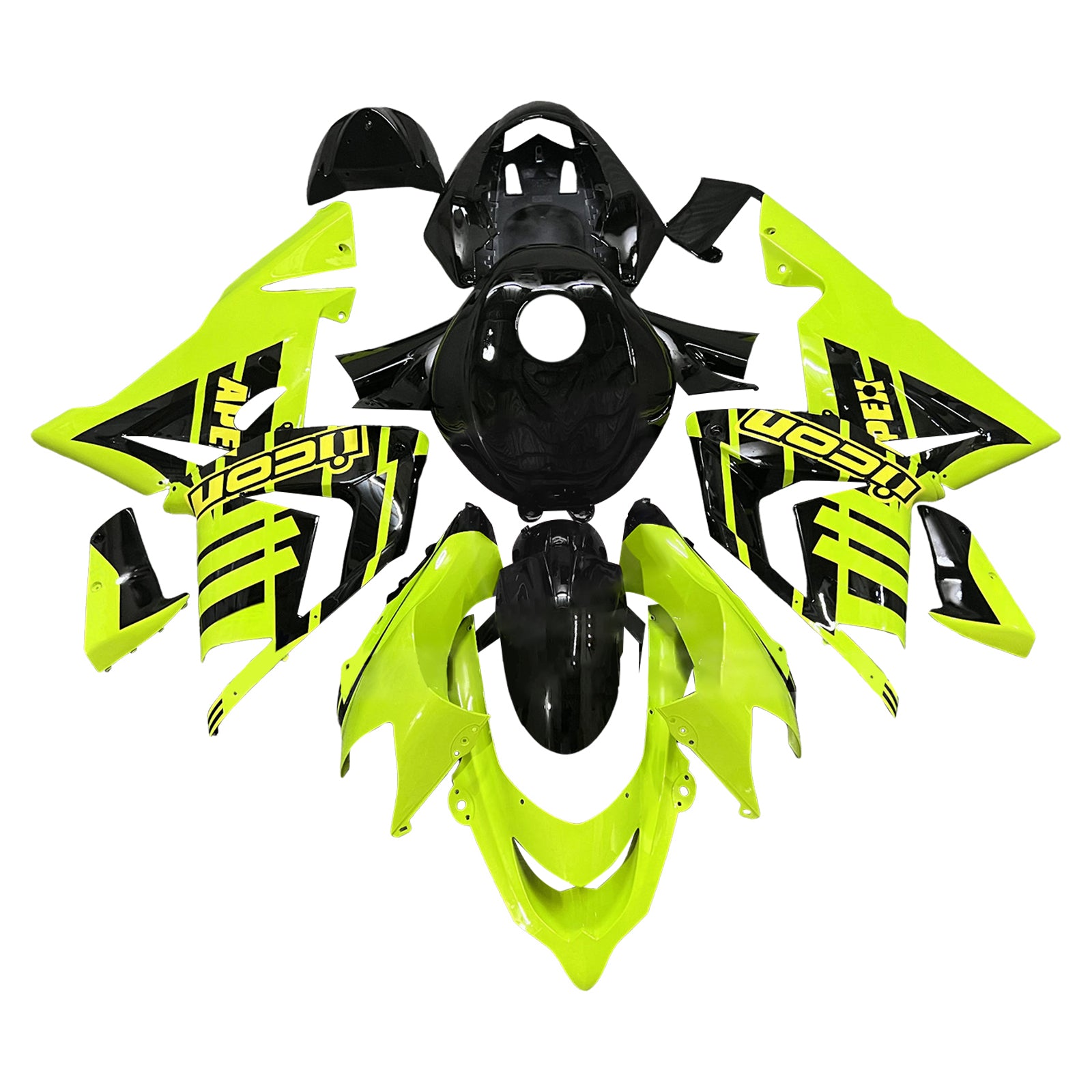 Amotopart 2004-2005 Kawasaki ZX10R Yellow Fairing Kit