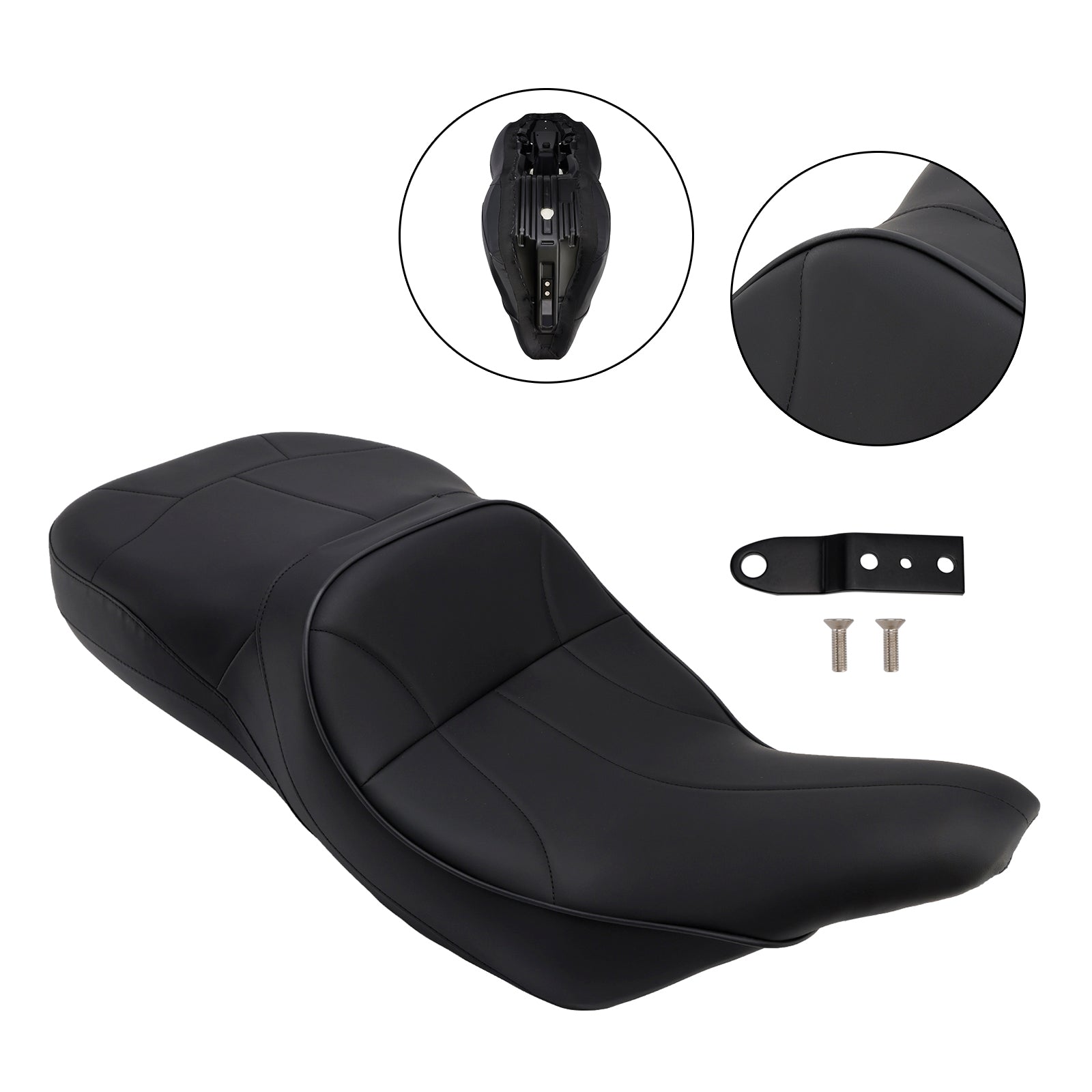 97-07 Touring Road King Type Complete Cushion Rider Passenger Seat Fits