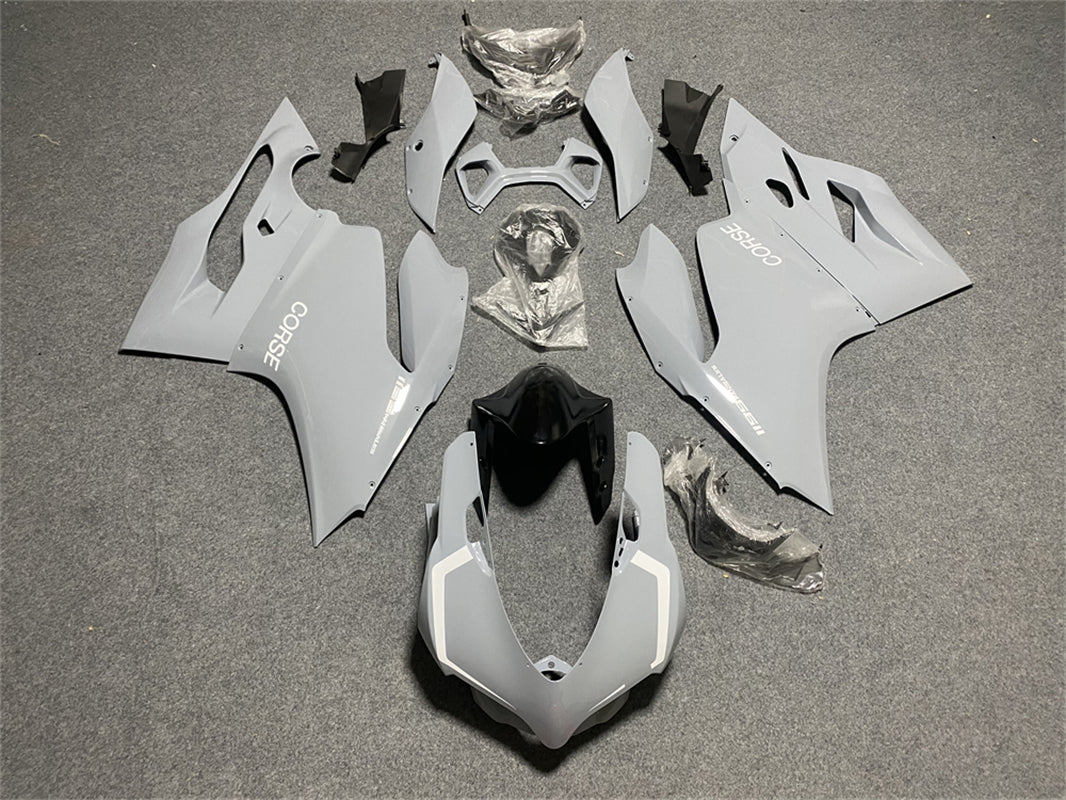 Amotopart 2012-2015 Ducati 899 Gray White Fairing Kit