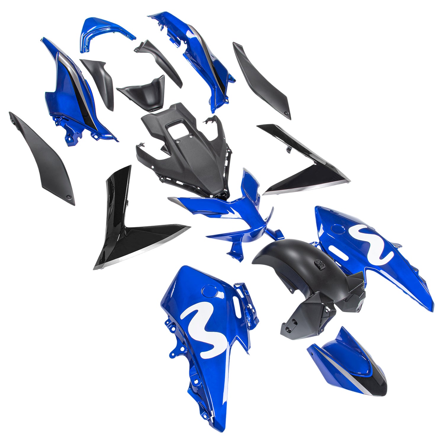Amotopart 2023-2024 Yamaha T-MAX 560 Blue Black Fairing Kit