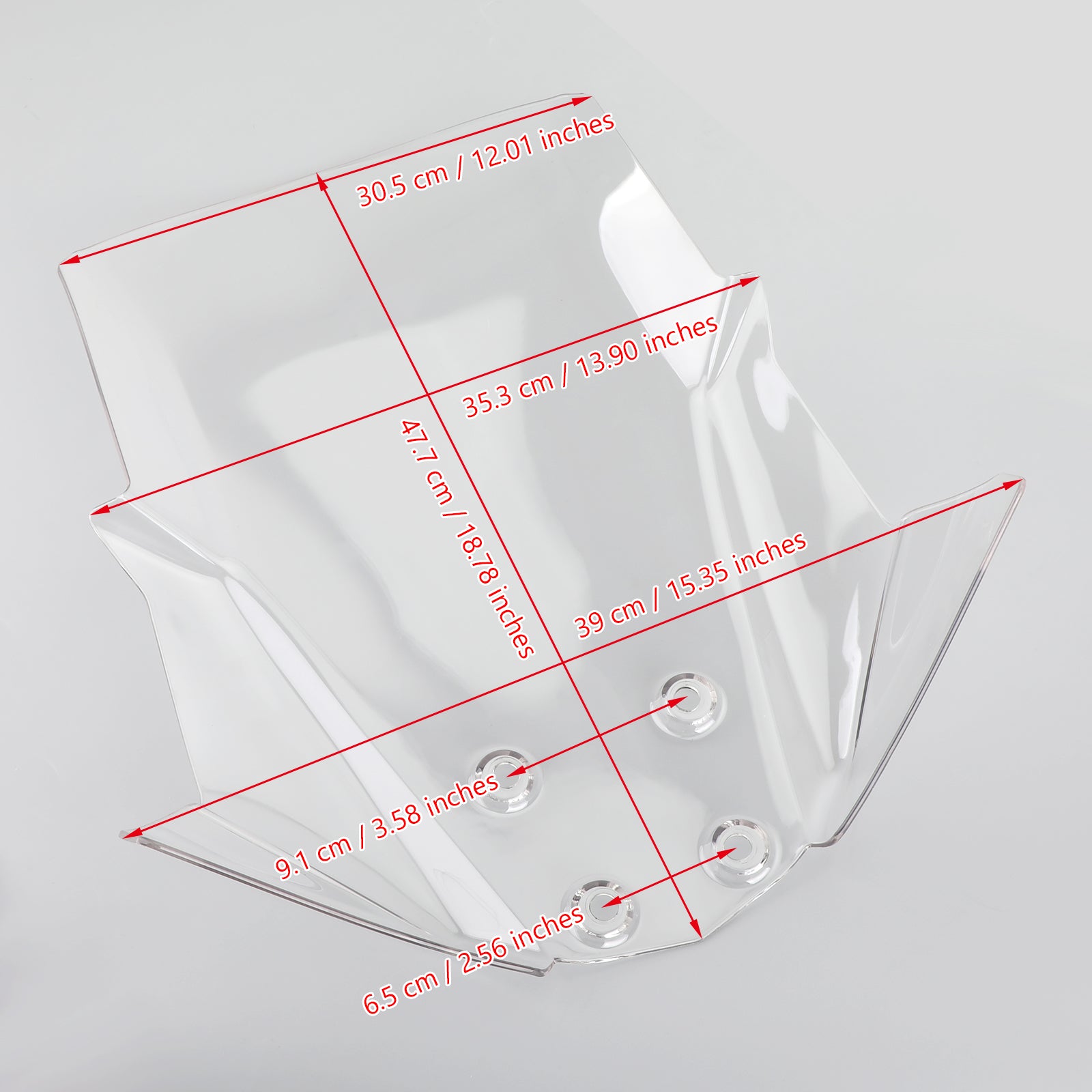 2017-2019 Kawasaki Versys-X300 Windscreen Windshield Clear