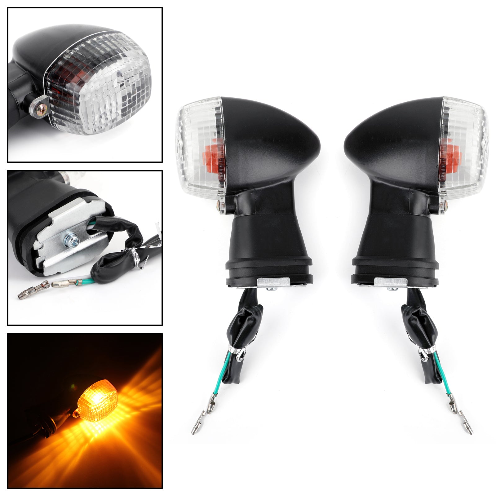 Kawasaki ZX-6R 7R 9R 12R EX 500R NINJA GPZ ZR-X ZX-RFront Turn Signal Clear