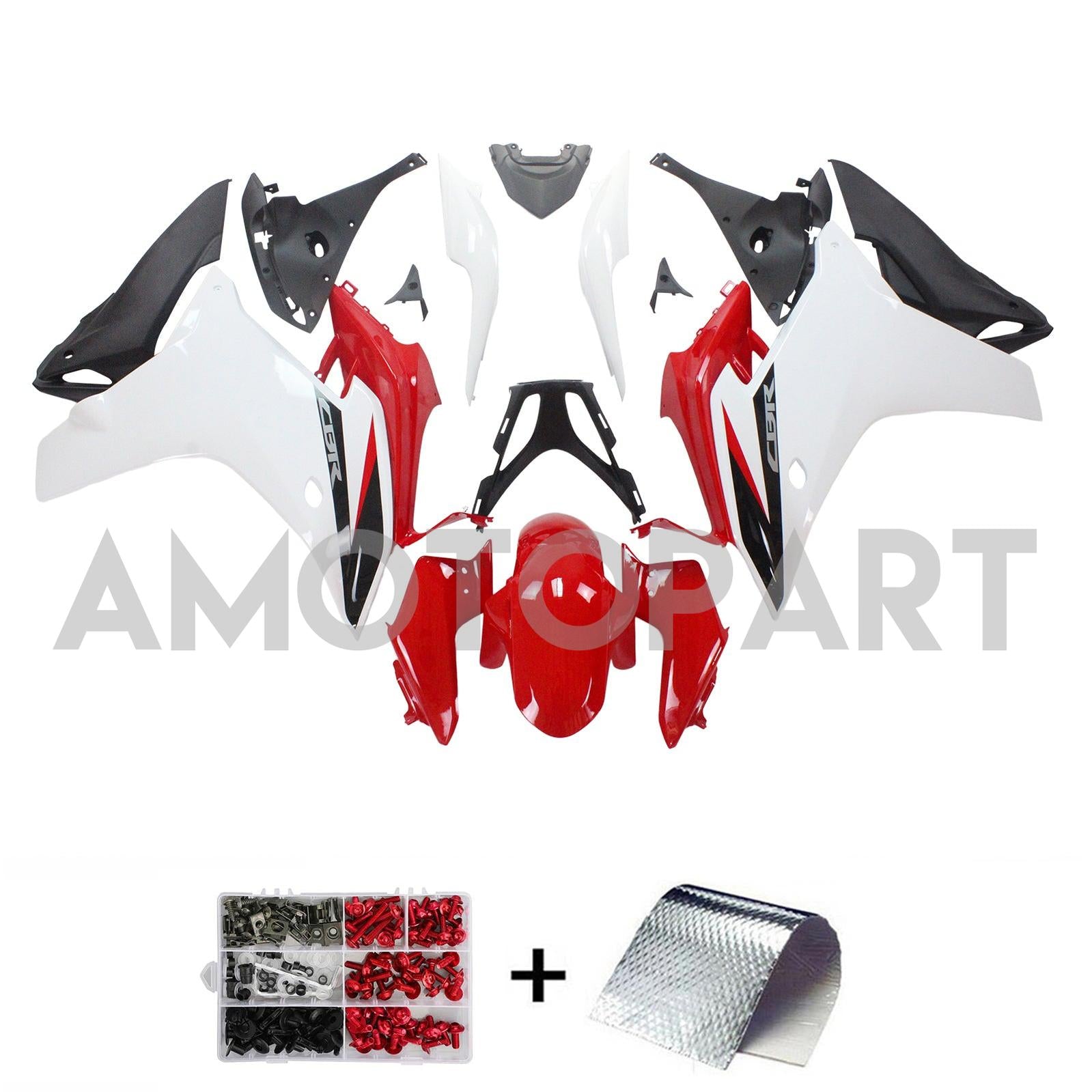 Amotopart 2011-2013 CBR600F Honda Red&White Fairing Kit
