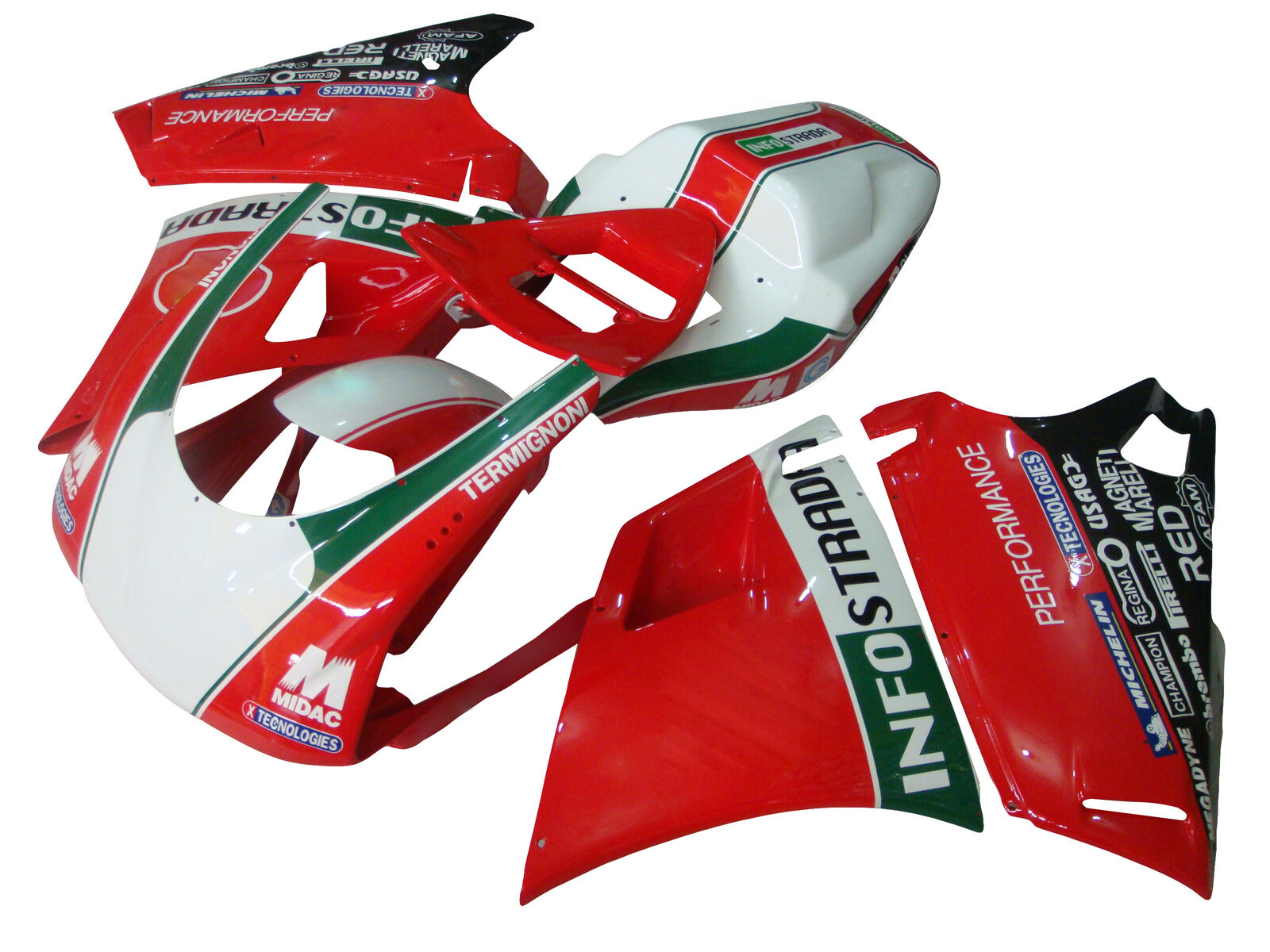 Amotopart 1996-2002 Ducati 748/916/996/998 Red Black White Fairing Kit