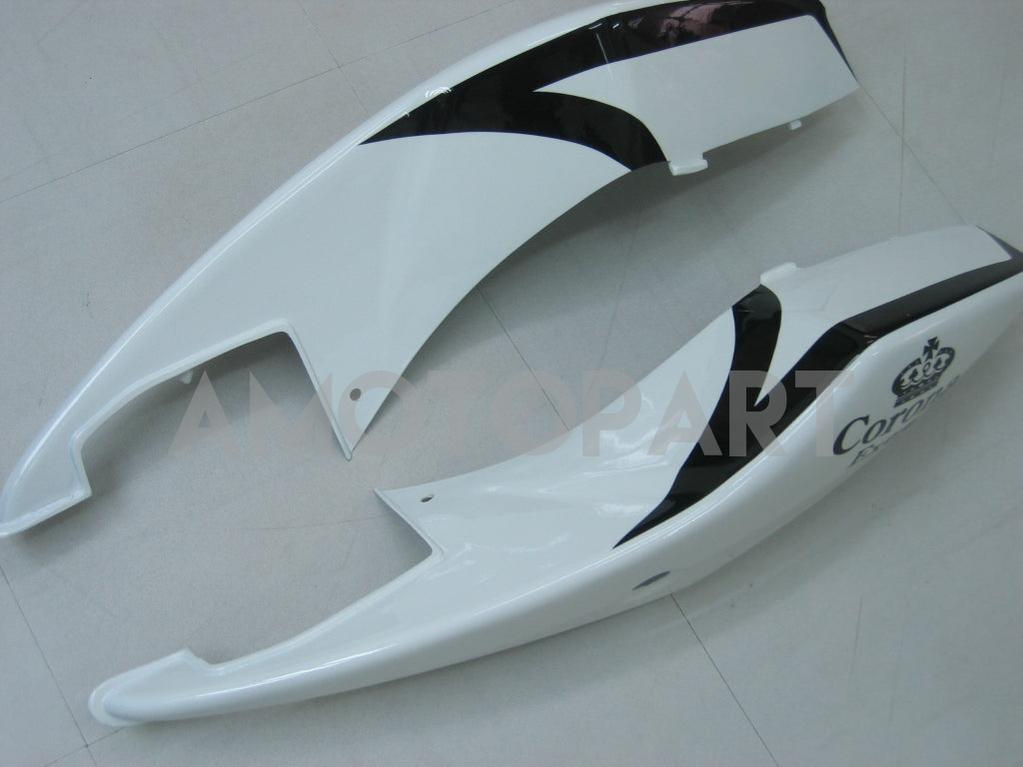 Amotopart 2005-2006 Suzuki GSXR1000 K5 Weiß mit schwarzem Streifenverkleidungskit