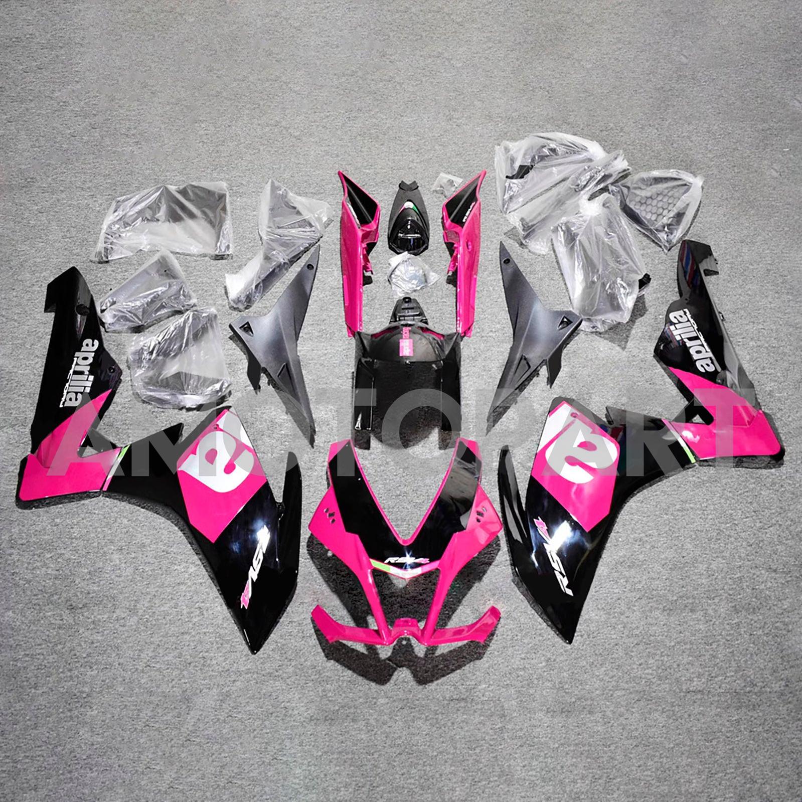 Amotopart 2009-2015 Aprilia RSV4 1000 Pink Black Fairing Kit