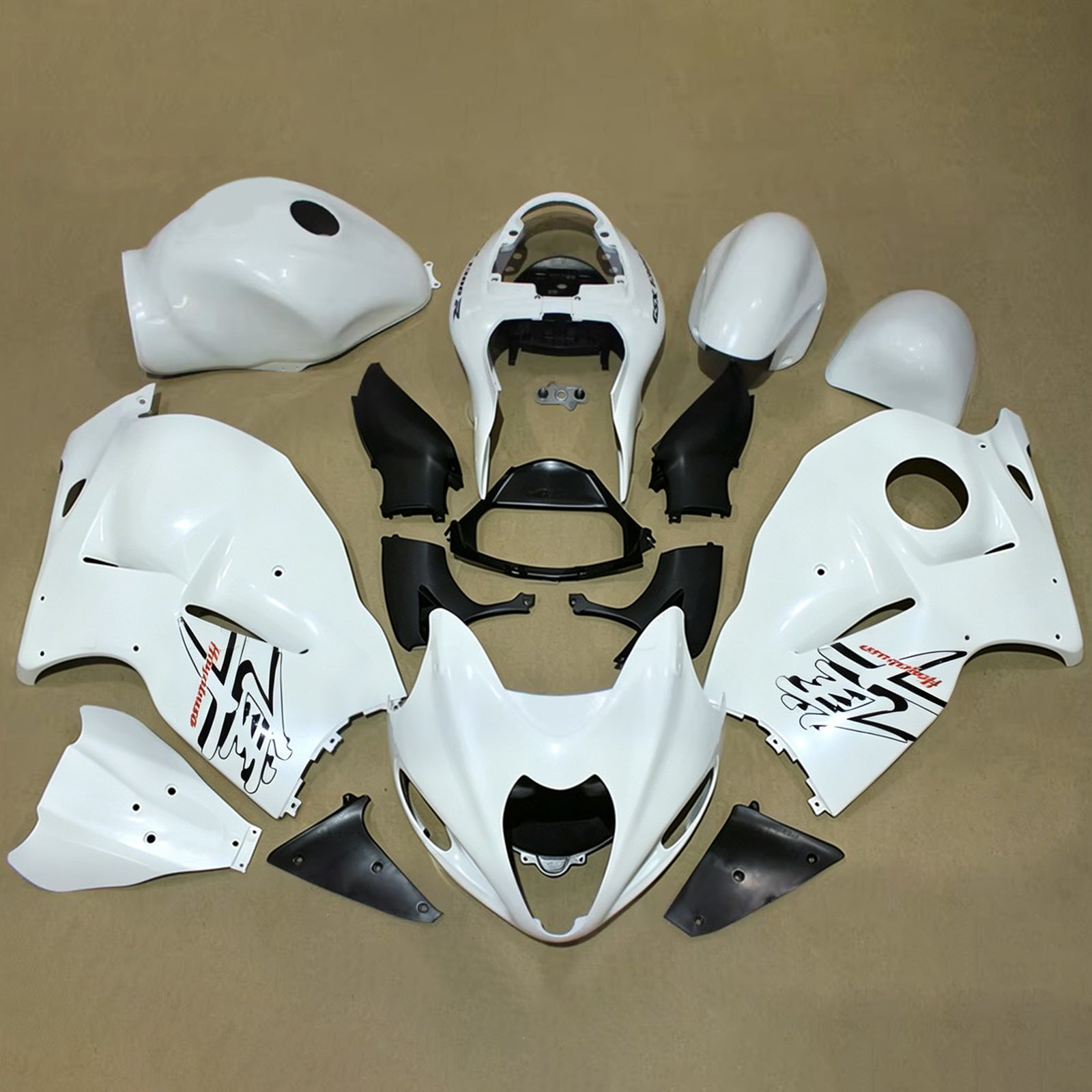 Amotopart 1999-2007 Suzuki Hayabusa GSX1300R White Fairing Kit