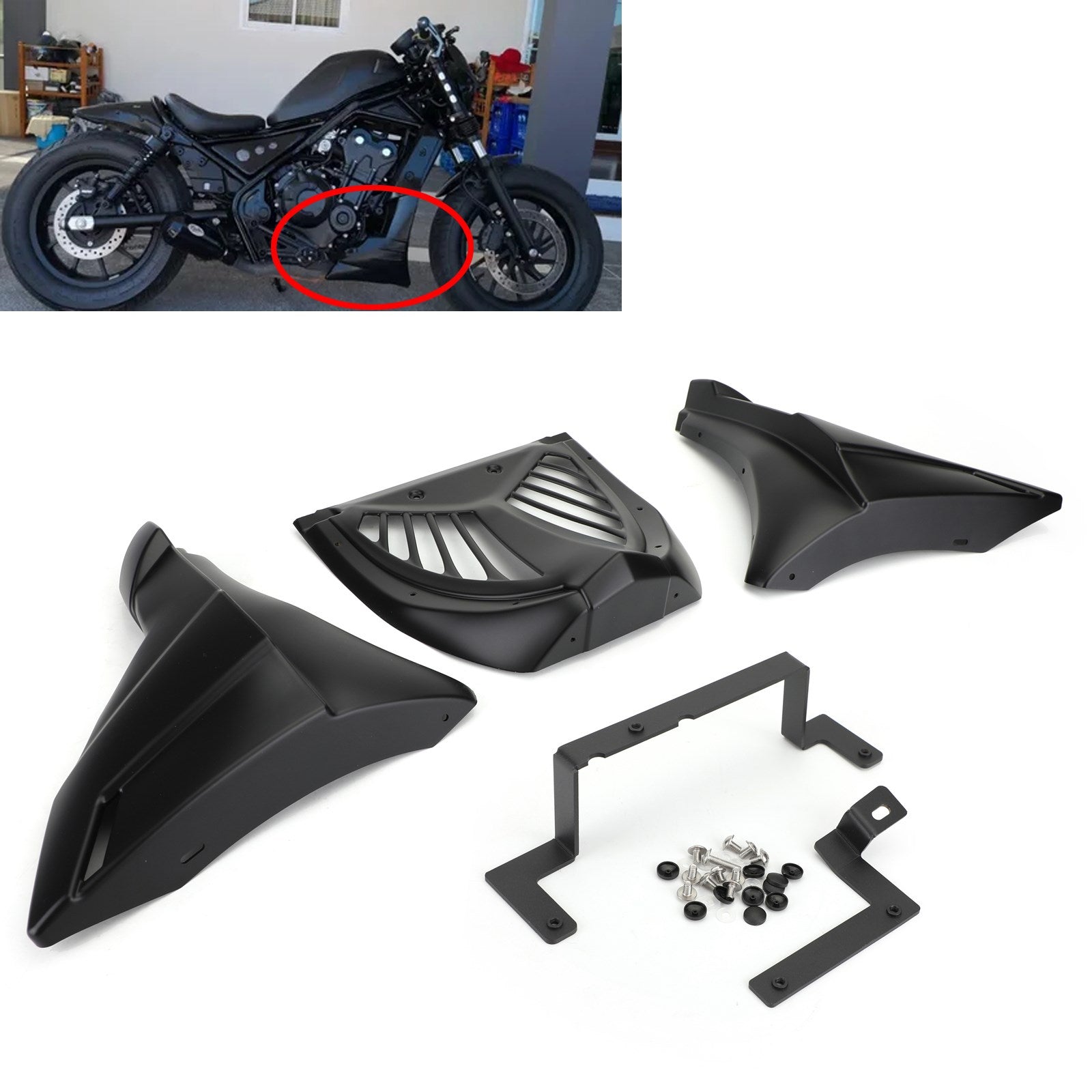 Honda Rebel Cmx500 17-24 Motorcycle Lower Frame Side Cover Guard Fairing