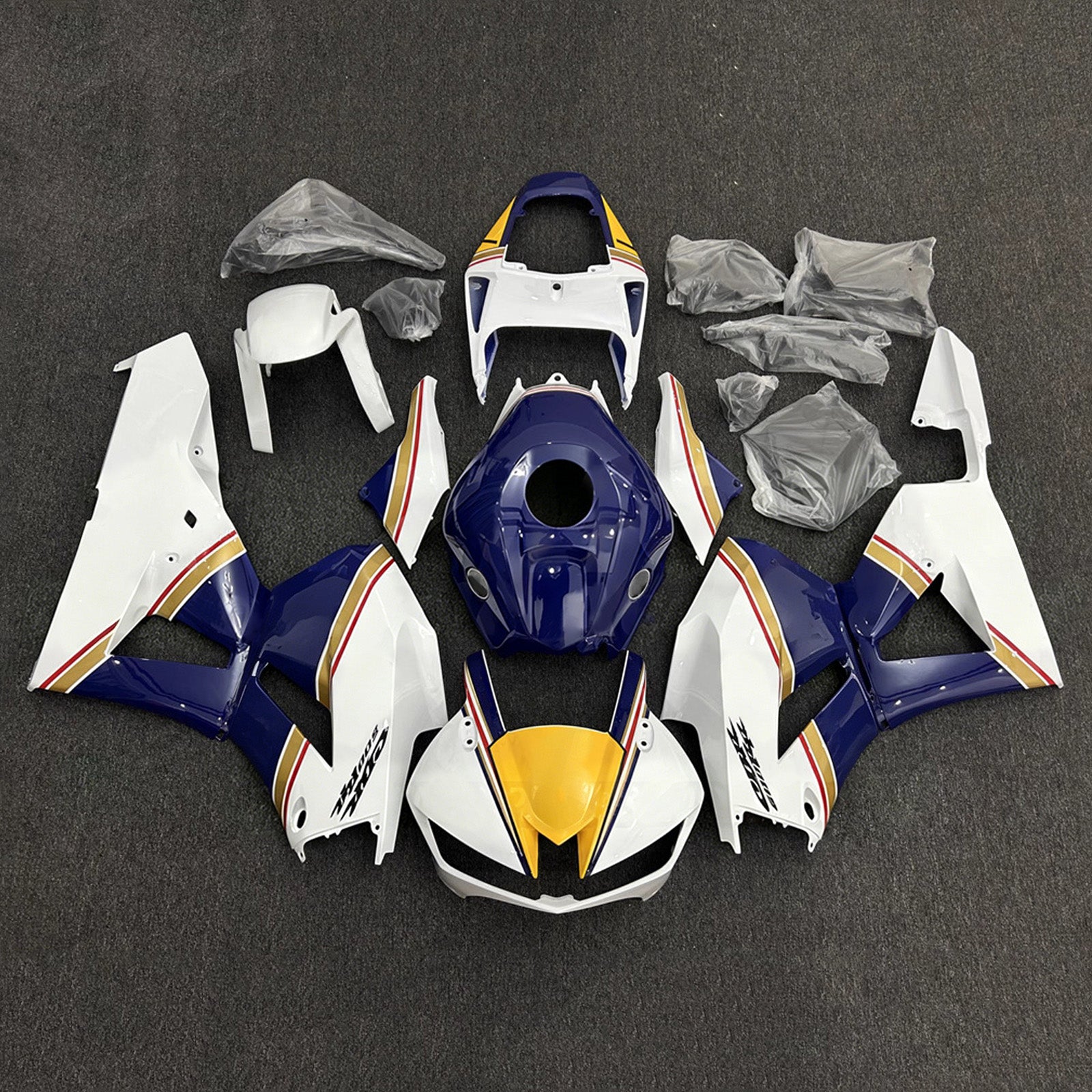 Amotopart 13-26 Amerikaanse ver. & 13-23 Europese ver. Honda CBR600RR witblauwe kuipset