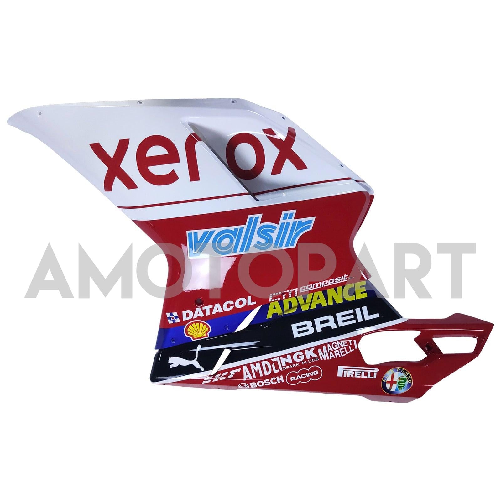 Amotopart All Years Ducati 1098/1198/848 Red White Fairing Kit