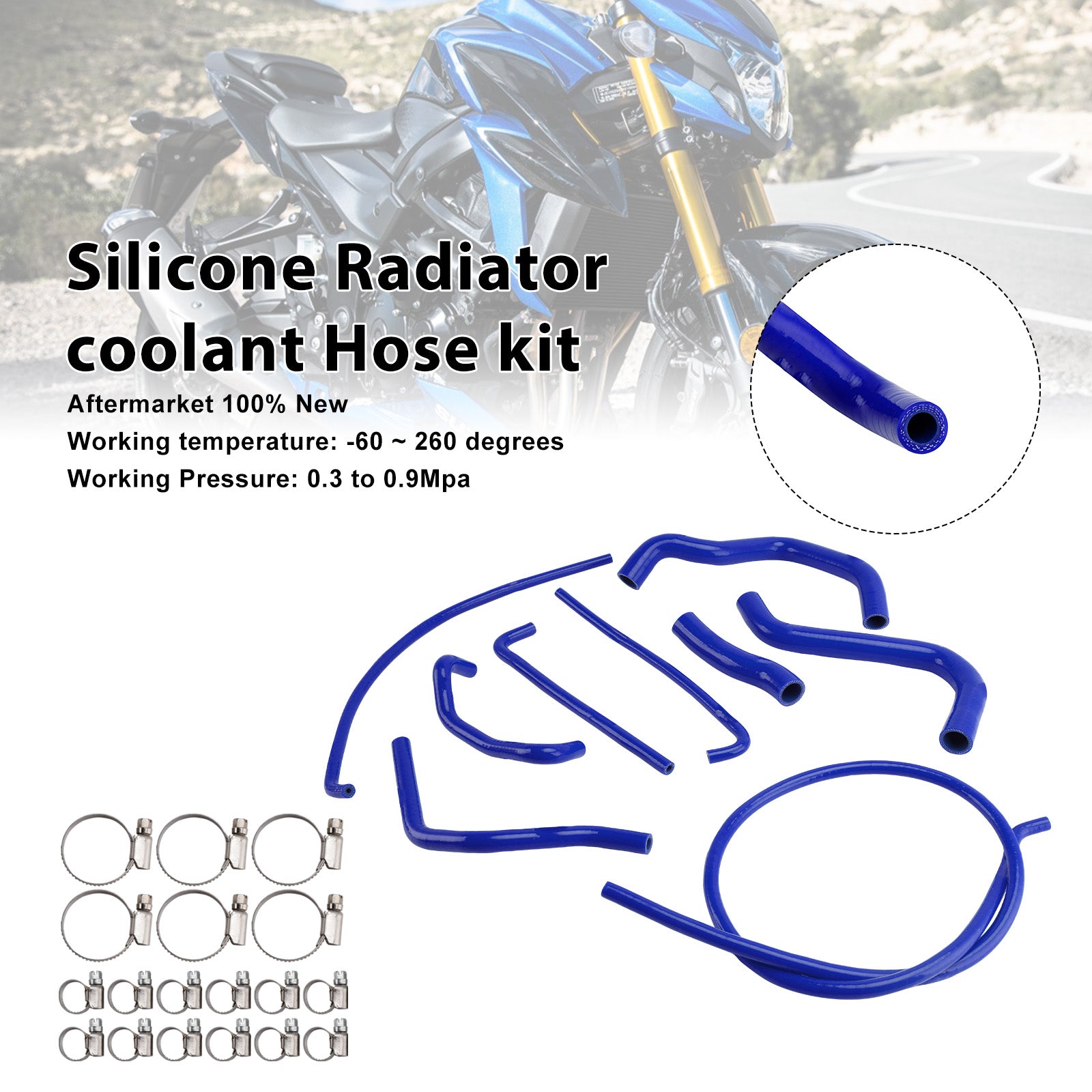 17-25 Suzuki GSX-S750 /Z 20 Silicone Radiator coolant Hose kit