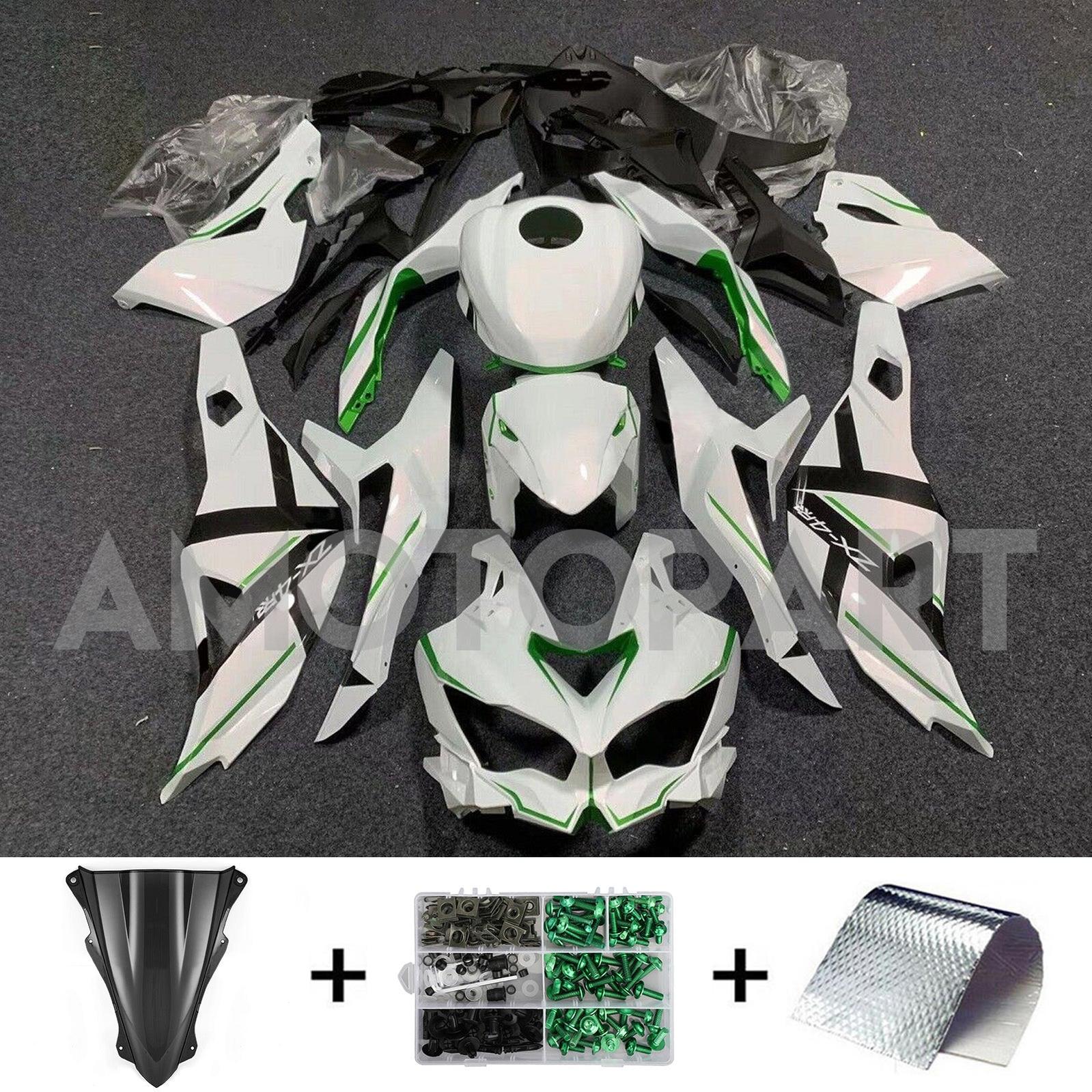 Amotopart 2019-2025 Ninja ZX-25R ZX-4R ZX-4RR KAWASAKI WIT MET GROENE STREGEN KUIM