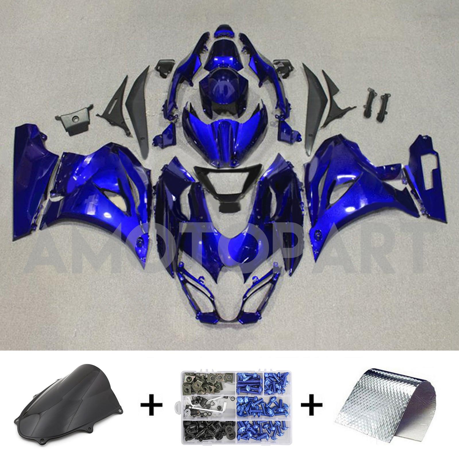 Amotopart 2017-2025 K17 GSXR1000 Suzuki Gloss Blue Fairing Kit