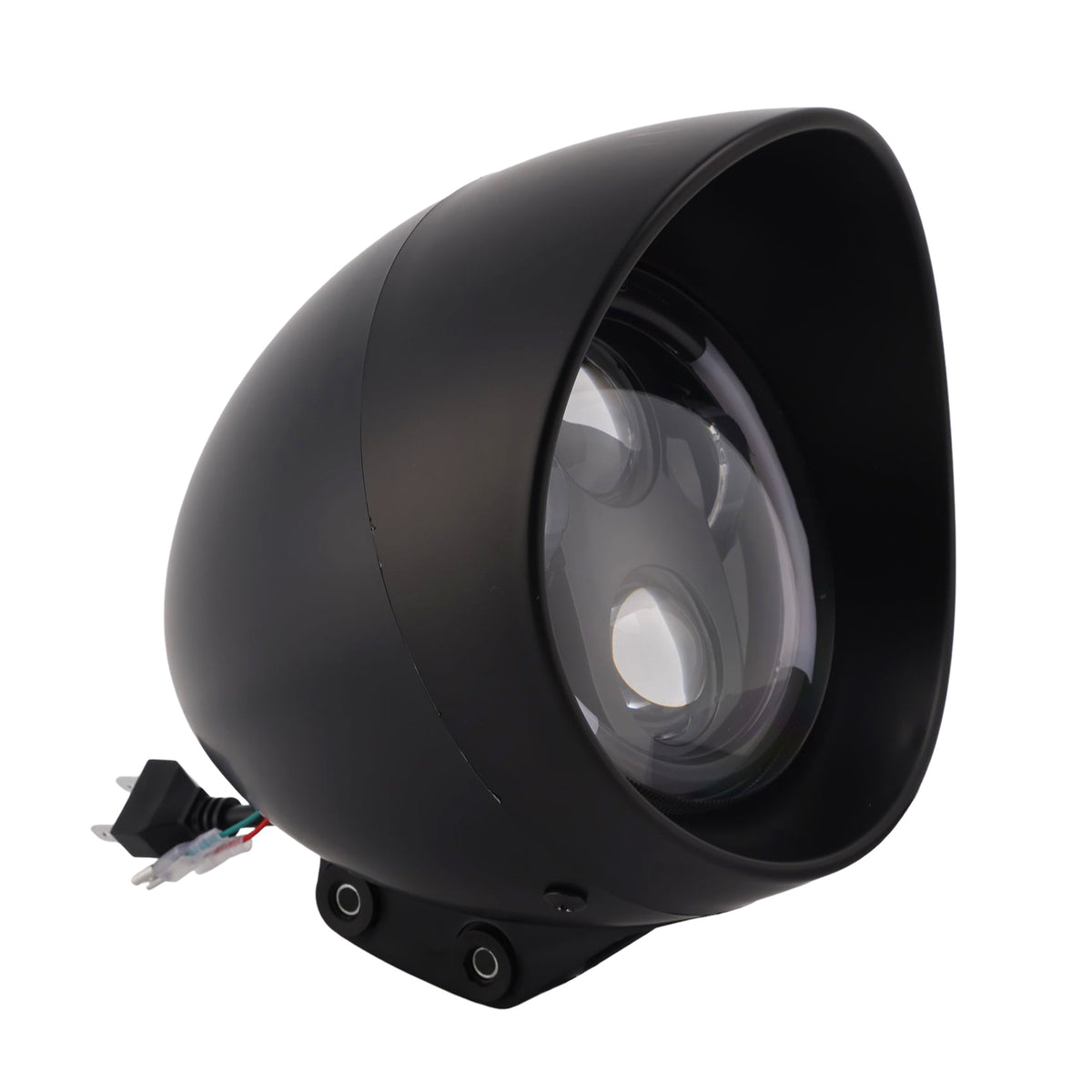 5.75" Headlight Lamp Spotlight Universal Led 4000lm Fits For Cruise Cafe Chrome