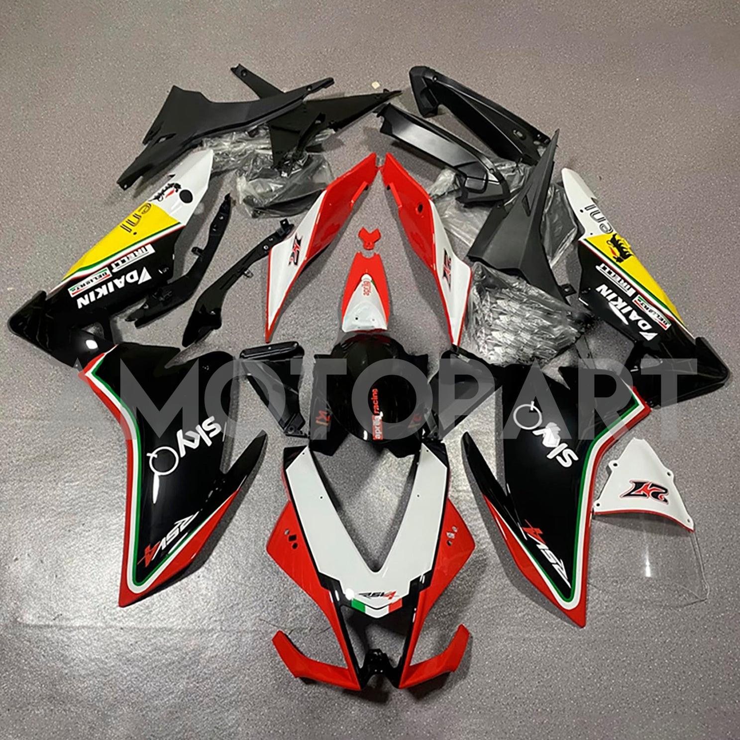 Amotopart 2009-2015 アプリリア RSV4 1000 ブラック レッド イエロー フェアリングキット