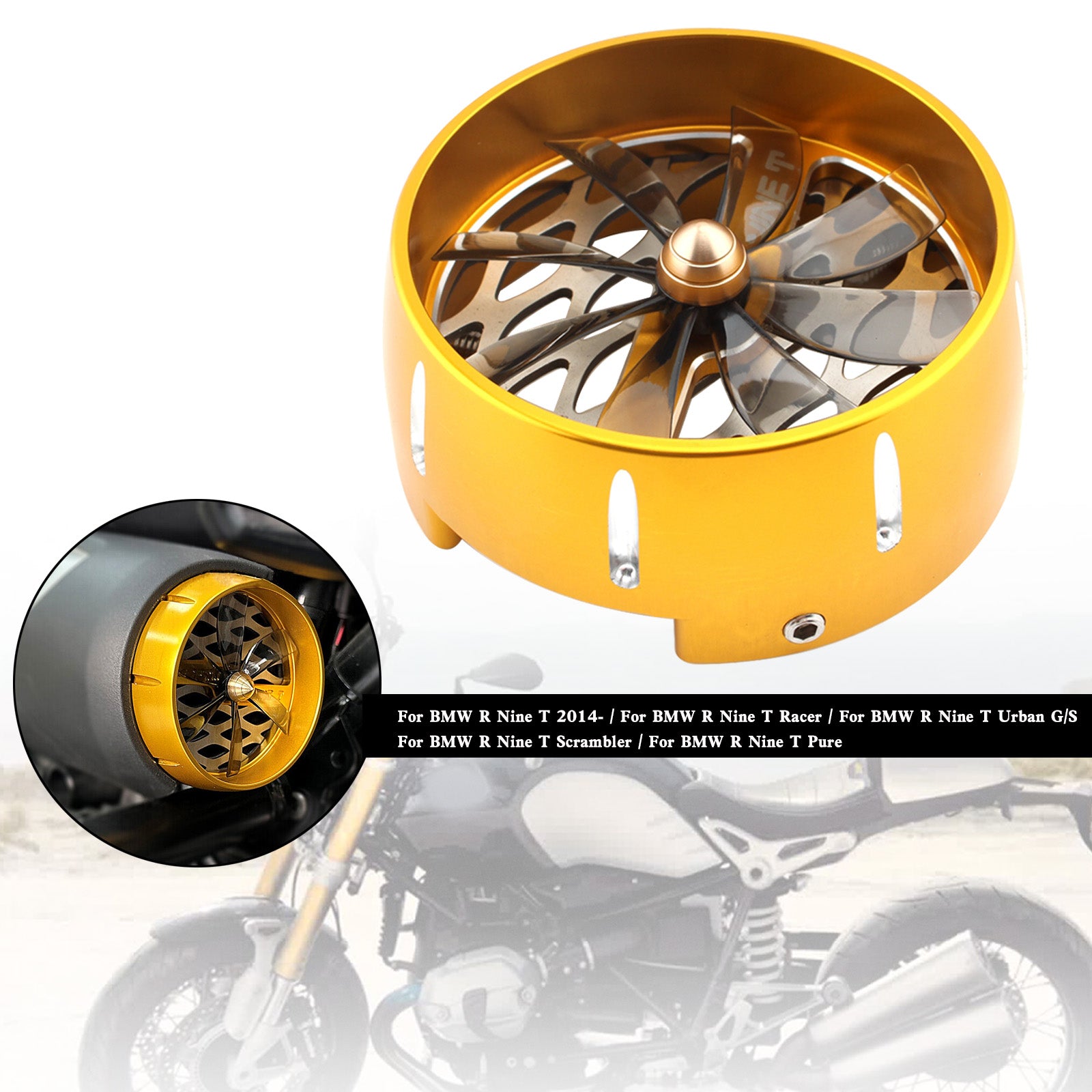 Cubierta de entrada de aire cubre filtro para BMW R Ninet Ninet R9T