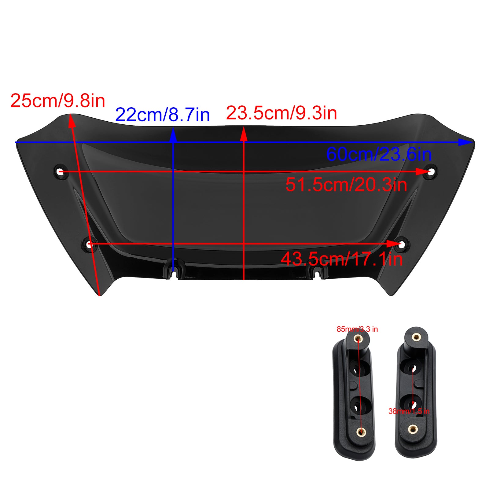 Touring Street Glide CVO 117 121 2023-2024 9" Windshield with Bracket