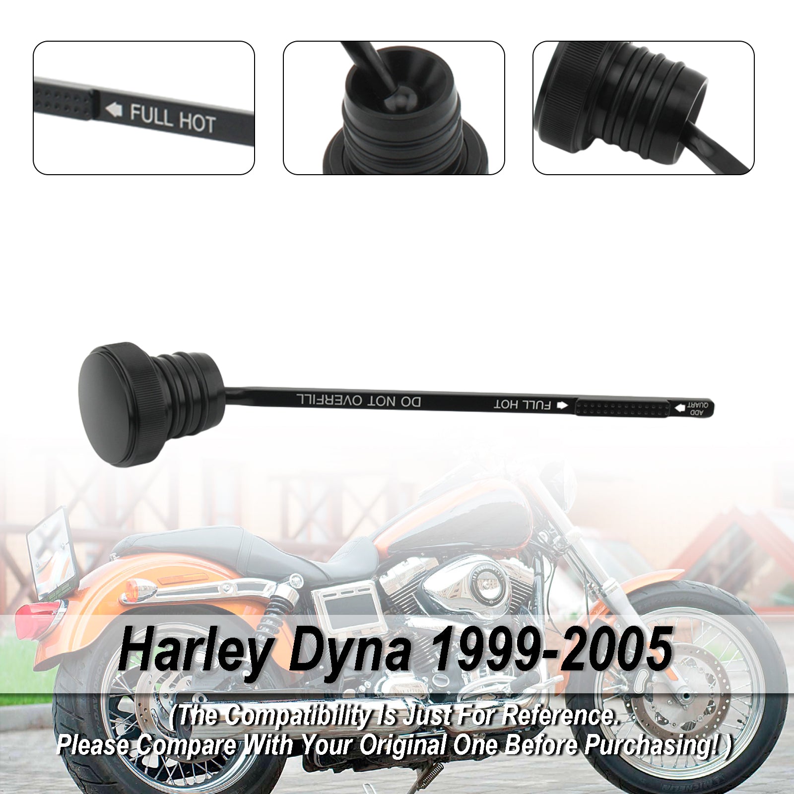 99-05 Super GLID FXD FXDX FXDL DYNA Huile Plonge du réservoir Bouchon de réservoir 0710-0150