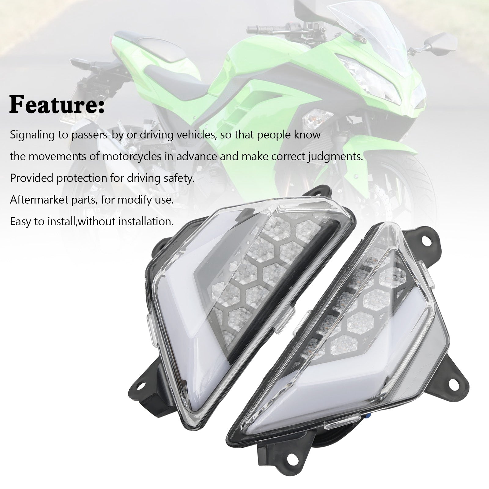2012+ Kawasaki Ninja 300 400 650 ZX 6R ZX 4RR LED -LED -Blindesignallicht